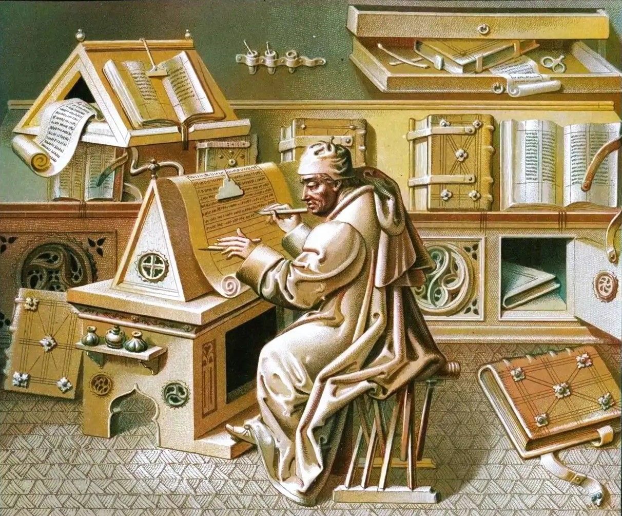 Abad en el Scriptorium.