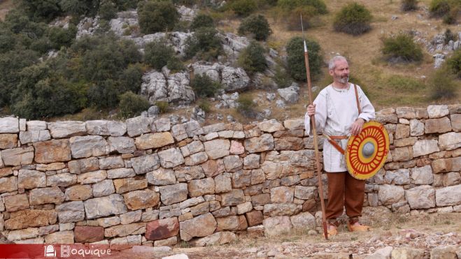 Recreación del poblado prerromano de la Peña del Castro, que muestra cómo pudieron vivir sus antiguos moradores vadinienses en la Edad del Hierro, (1)