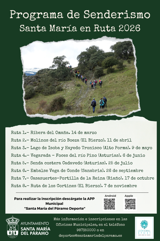 Cartel del programa de rutas.