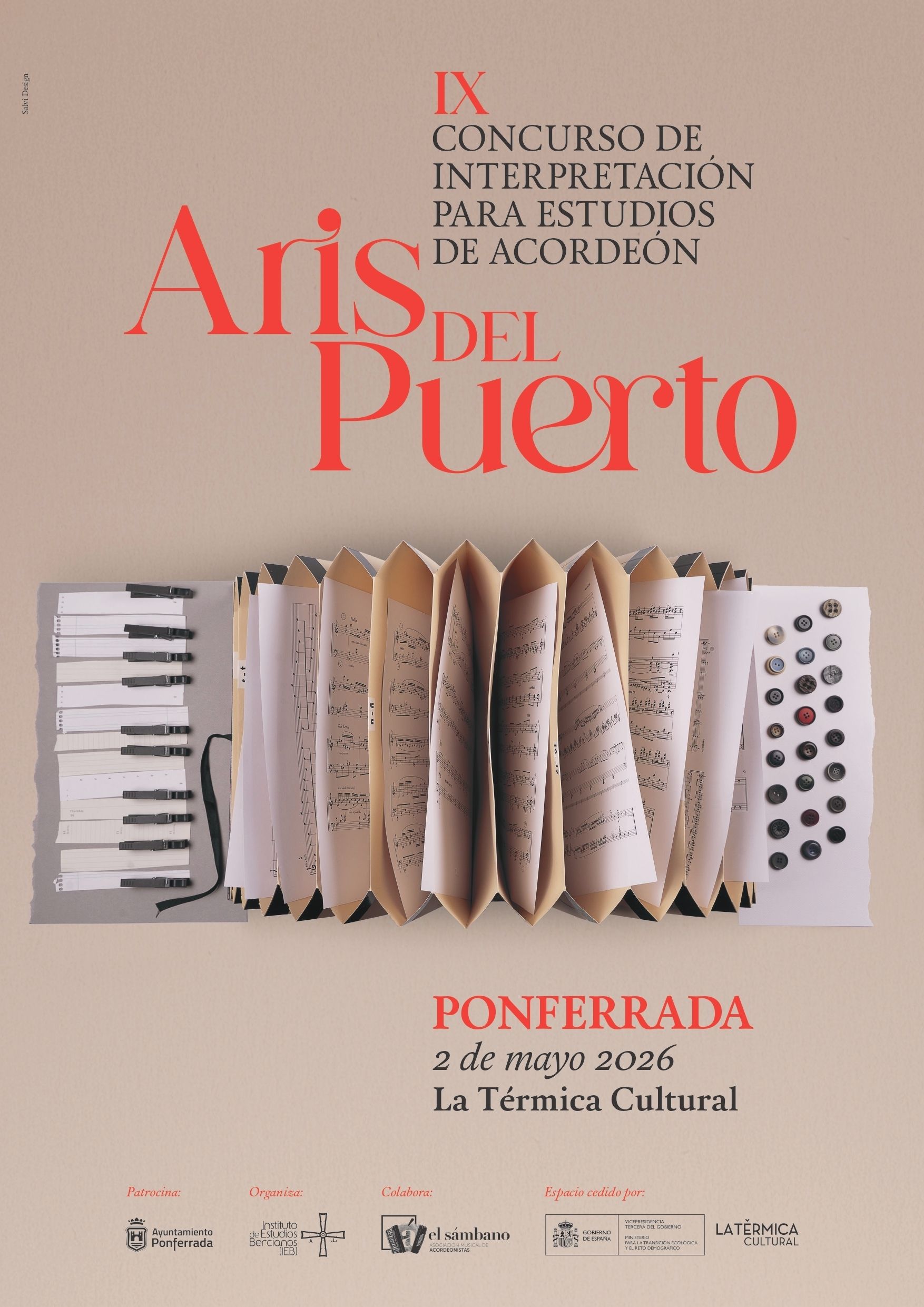 Cartel referente al concurso de acordeón.