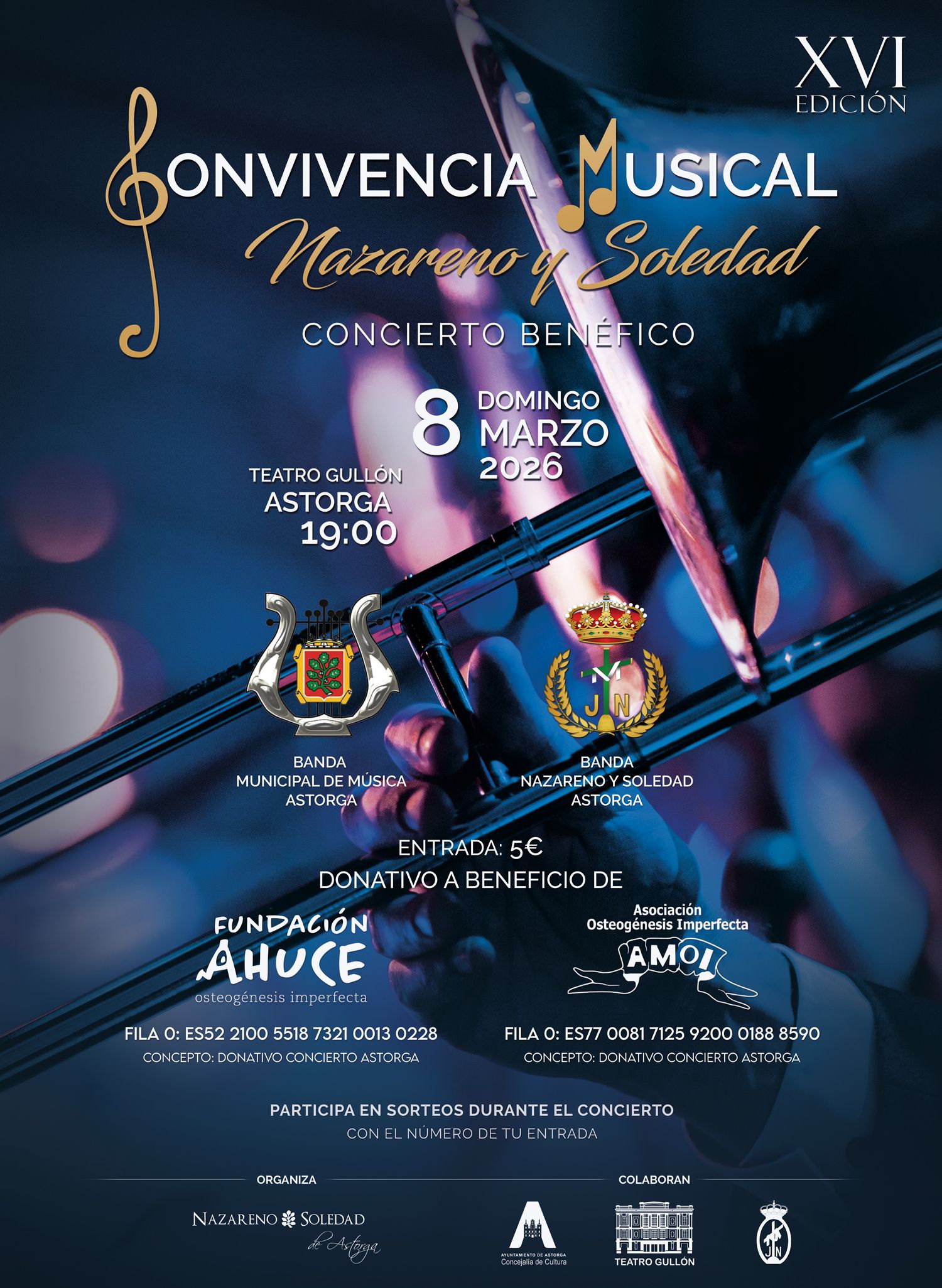 Cartel del concierto benéfico.