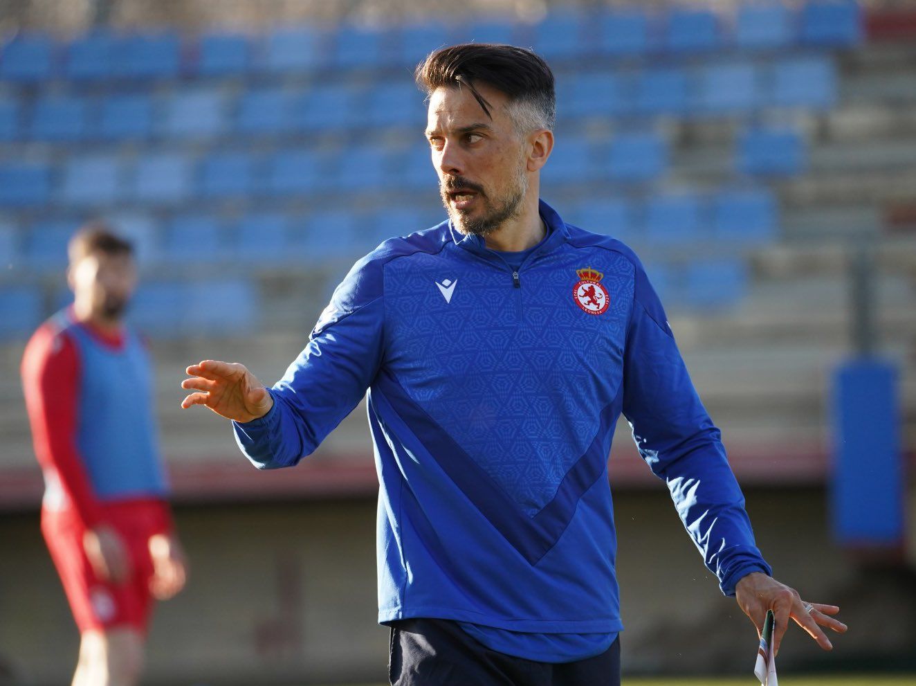 De la Barrera, durante el entrenamiento de la Cultural de esta semana. | CYD