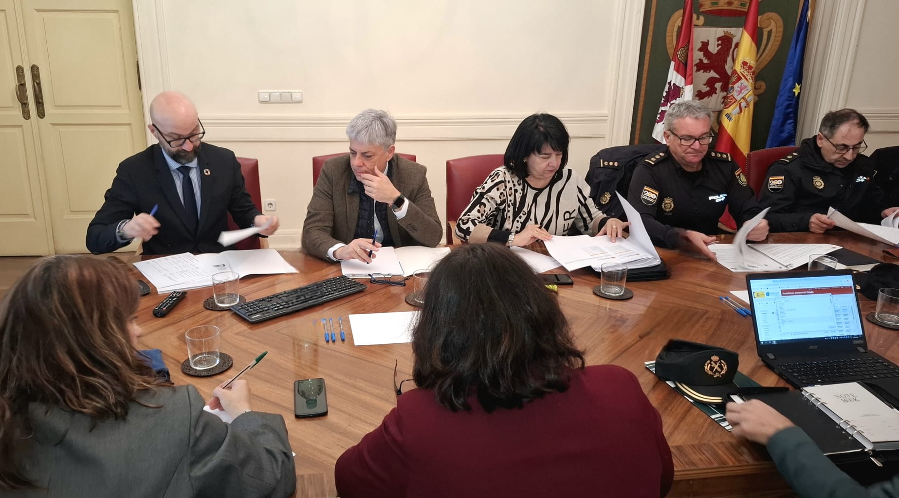 Un instante de la Junta de Seguridad