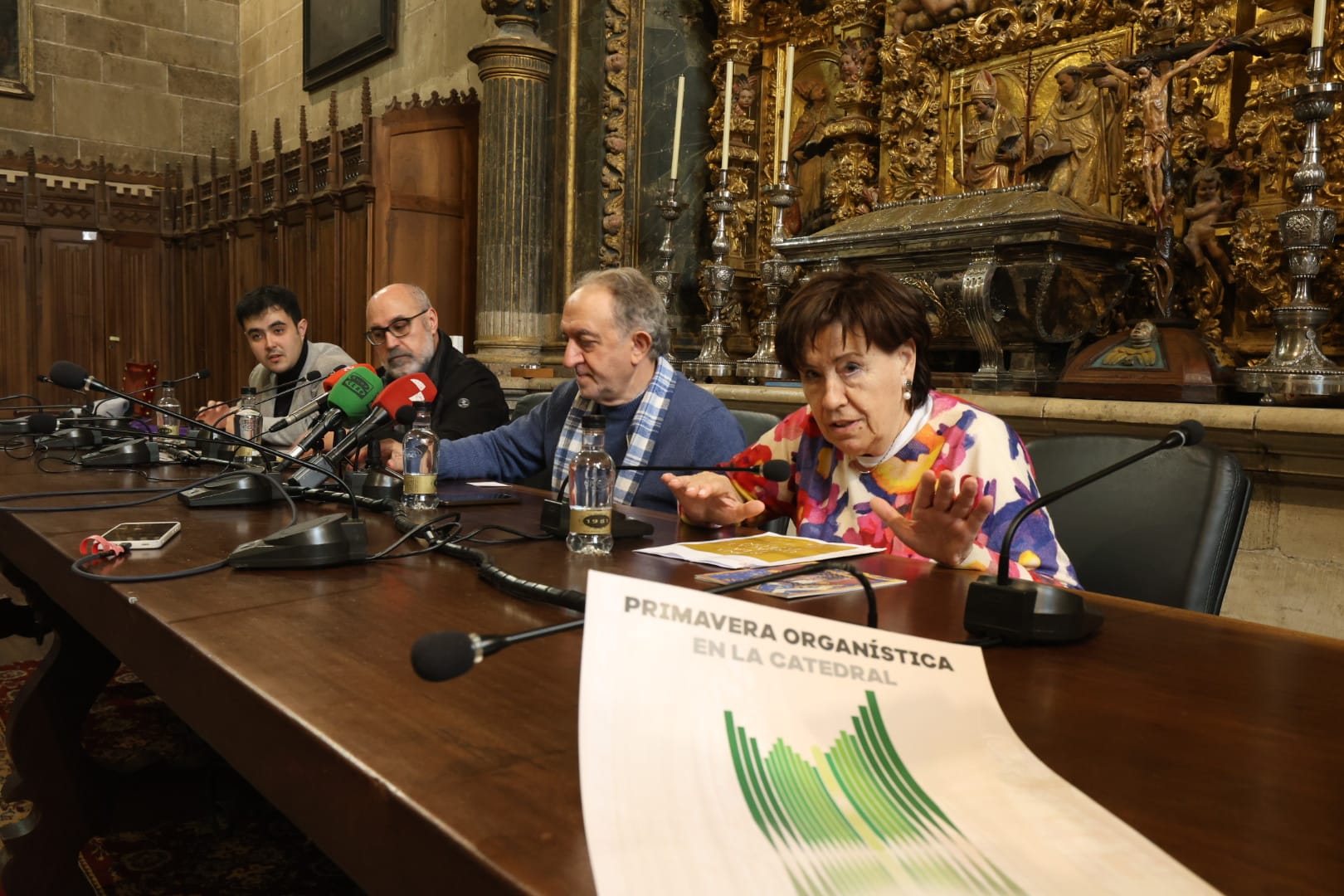 Un instante de la presentación del Ciclo de Órgano de Primavera de la Catedral de León. | FERNANDO OTERO