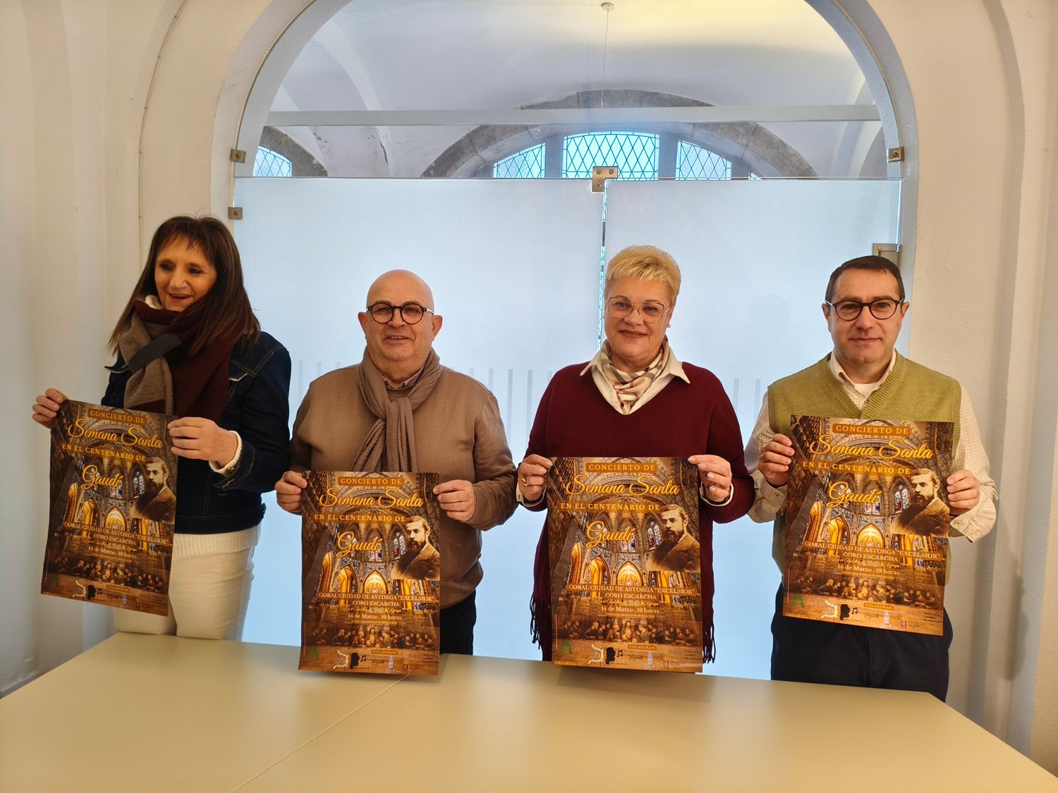 Presentación del concierto de Semana Santa en el Palacio de Gaudí de Astorga. | L.N.C.