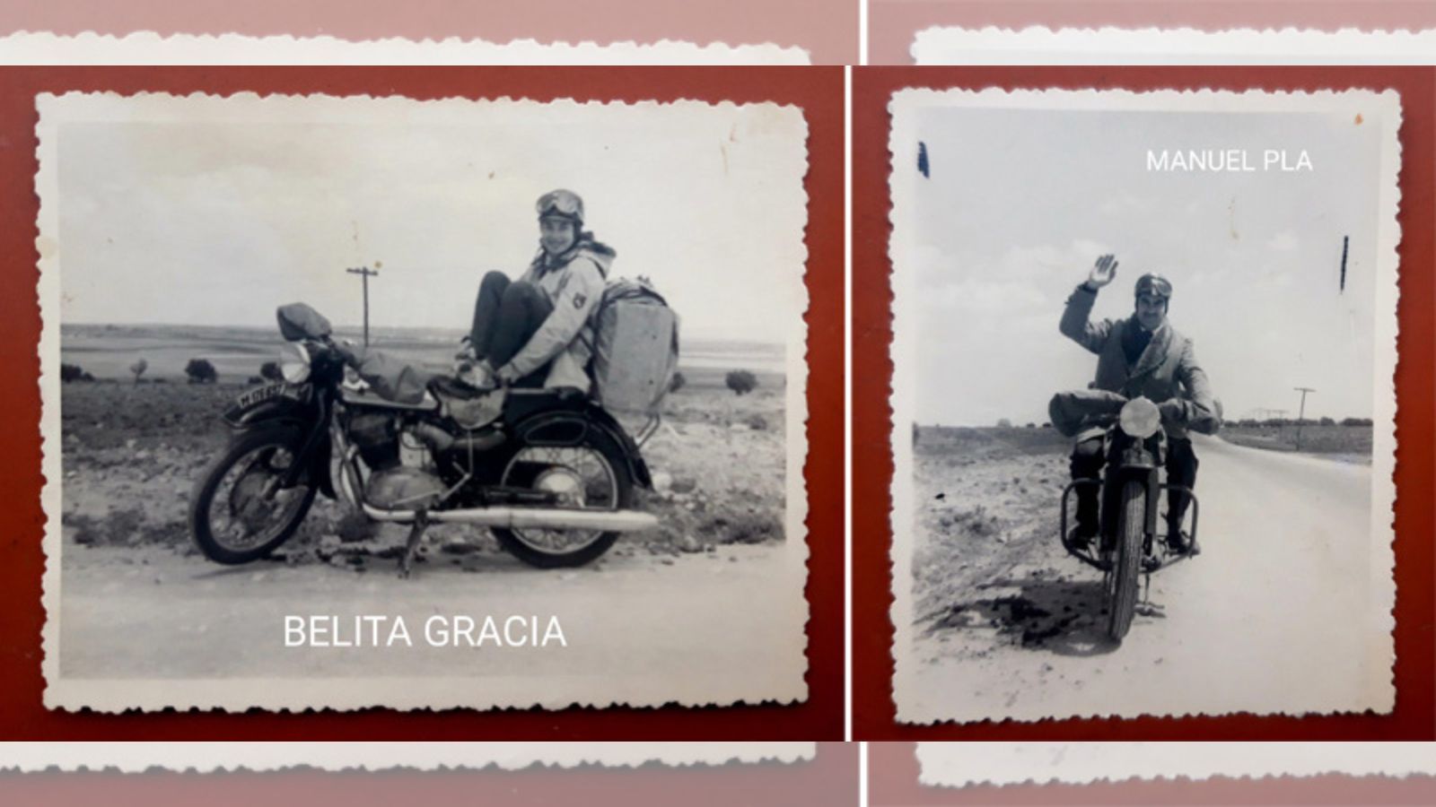 Belita Gracia y su marido, Manuel Pla, en su época de motera.  ARCHIVO DE OLAF PLA GARCÍA