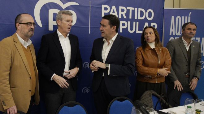 Rueda en el Ponferrada Plaza, donde participó en un encuentro con empresarios. | ICAL