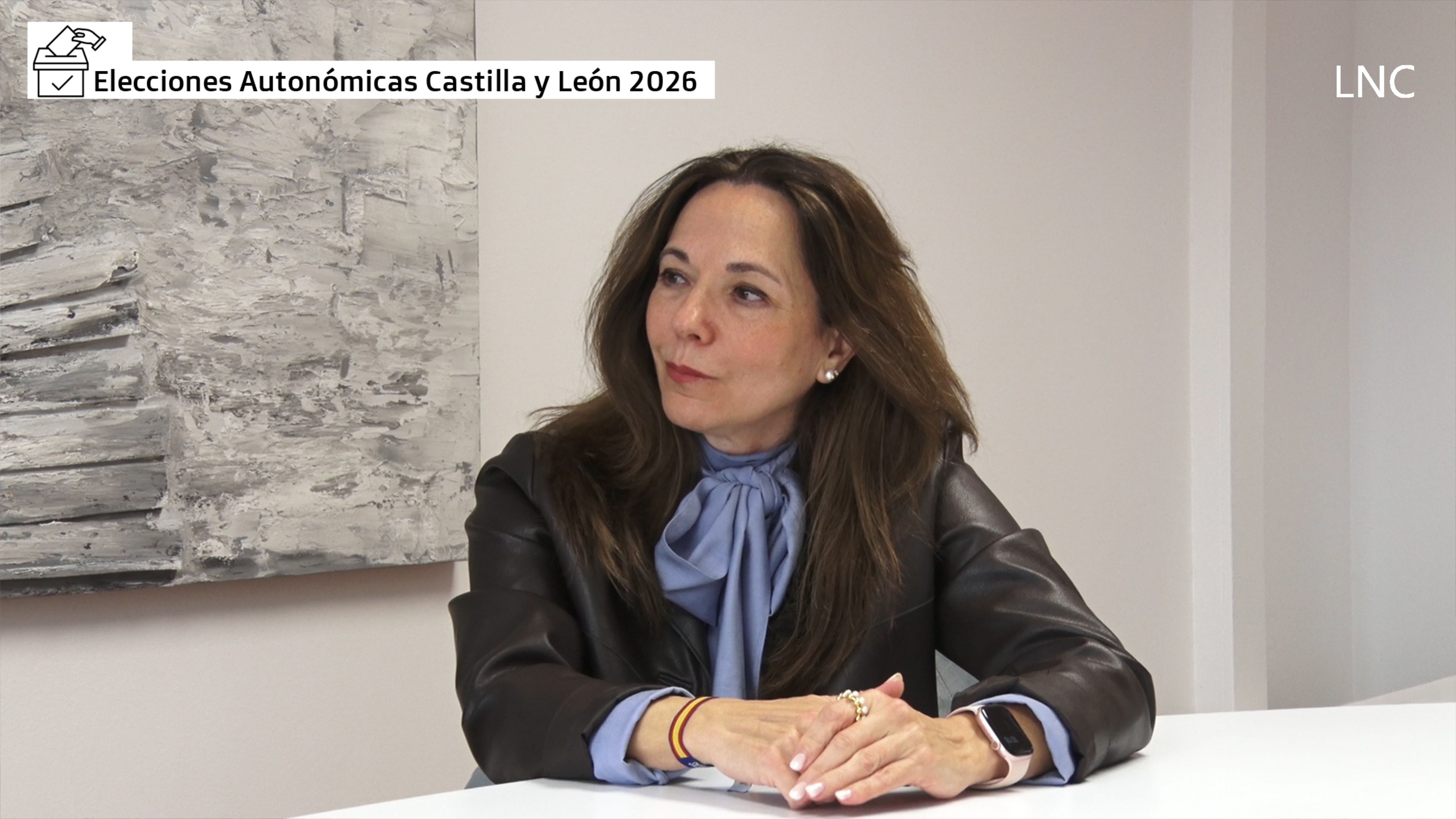 María José Álvarez, candidata del PP de León a las Cortes. | L.PASTORIZA