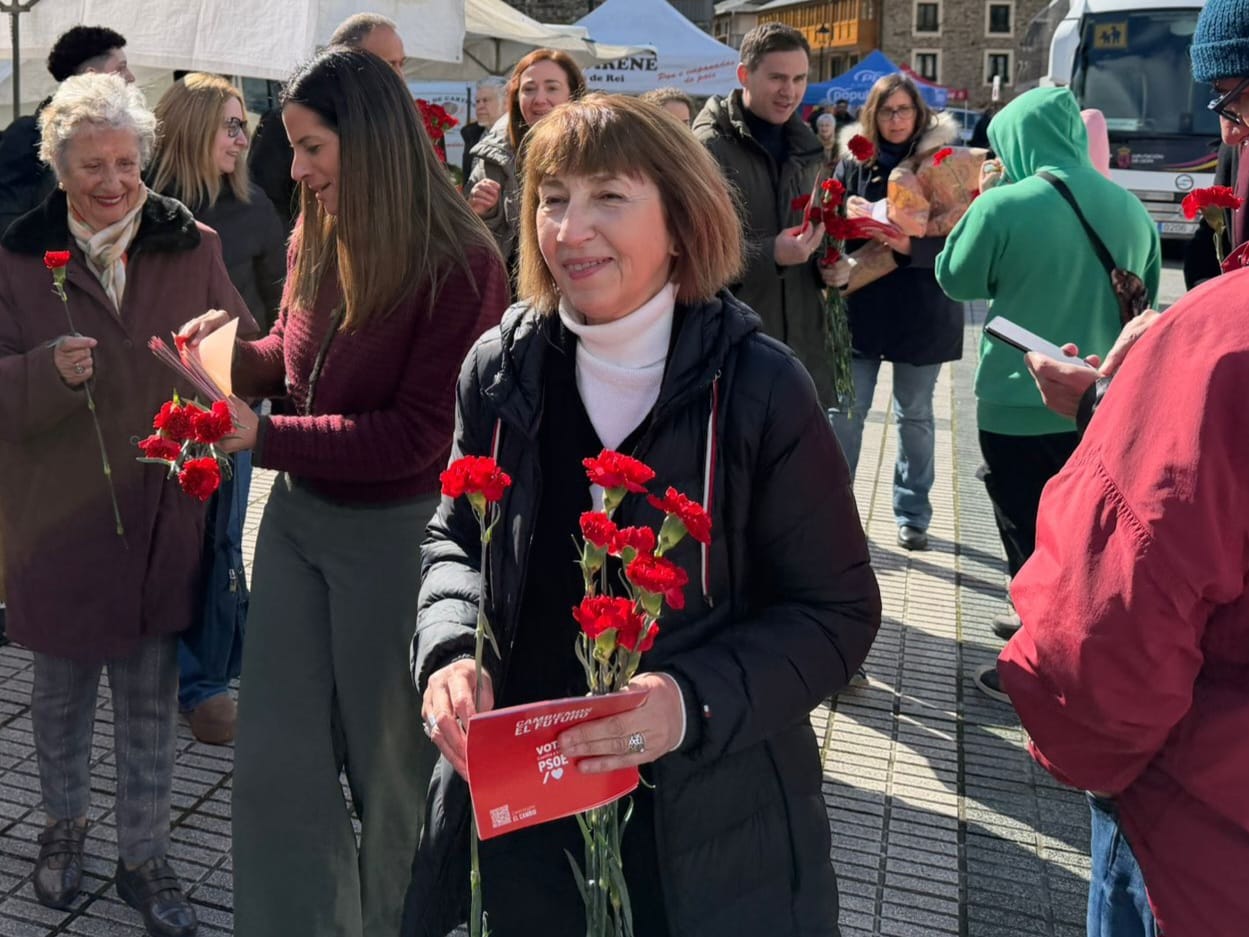 La candidata socialista a las Cortes de Castilla y León por la provincia de León, la berciana Mabel Fernández.