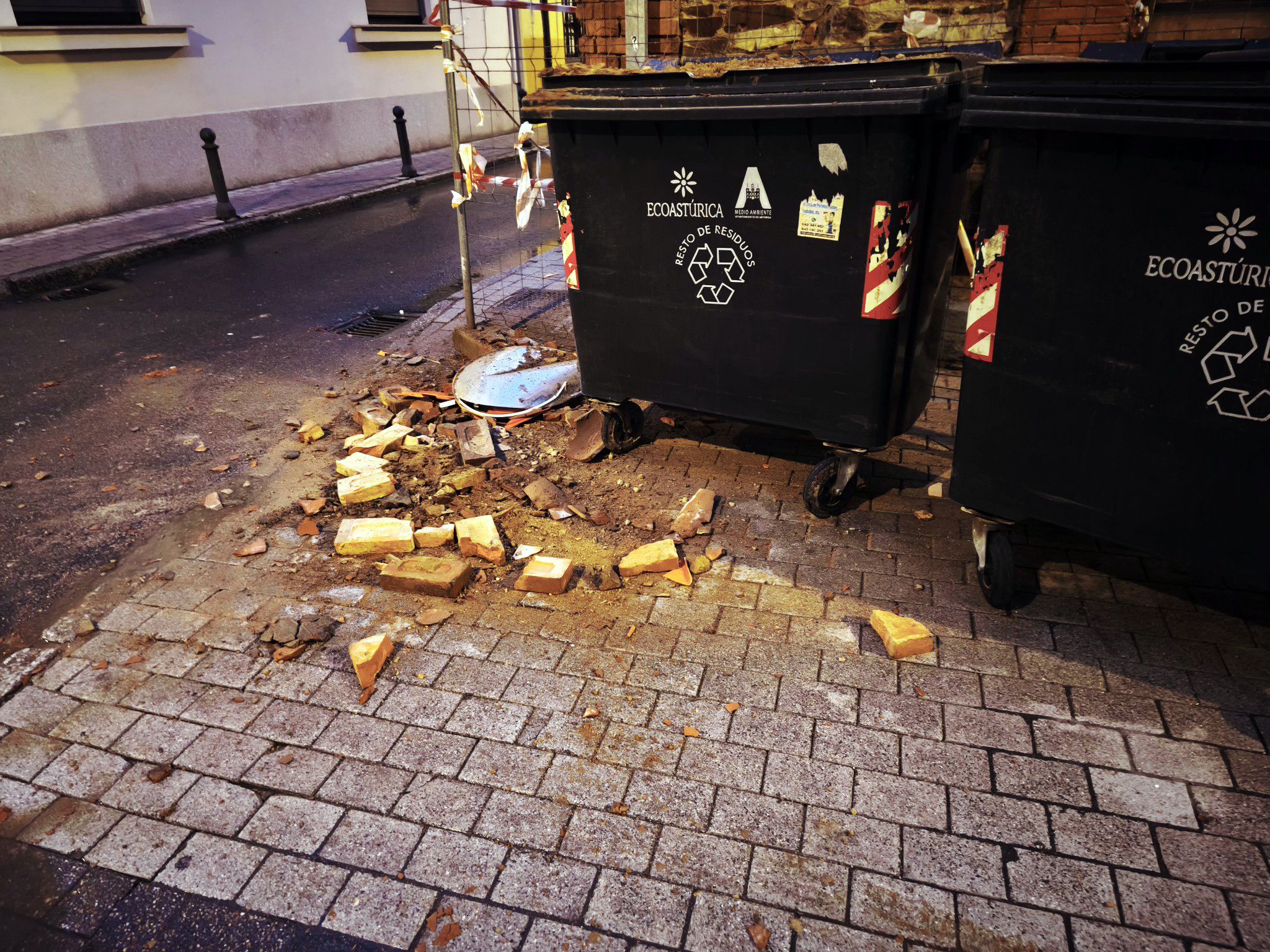 Cascotes caídos a finales de febrero. | L.N.C.