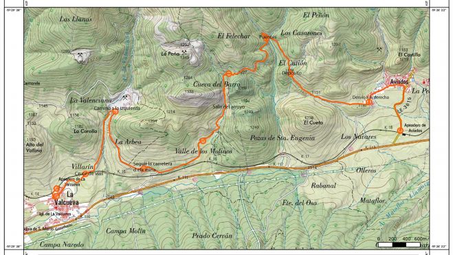 Mapa Aviados La Valcueva