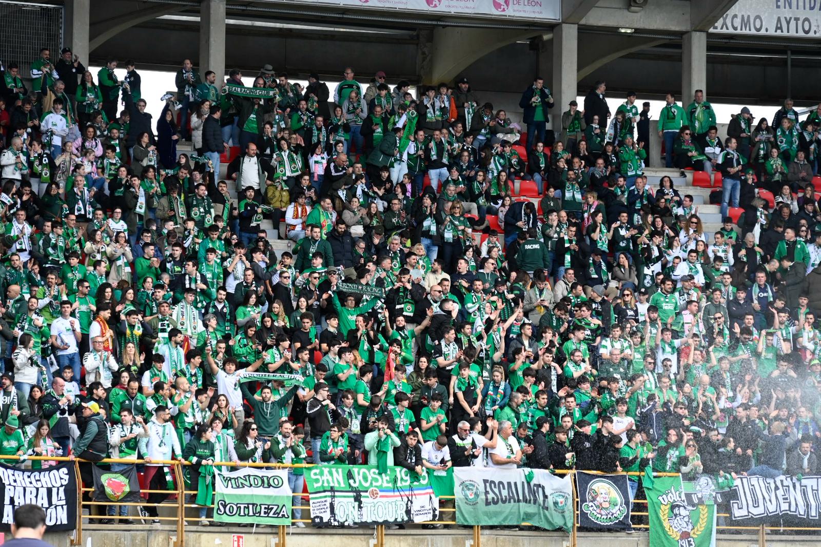 Afición del Racing en León