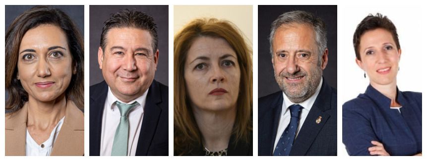 Alicia Gallego, Luis Mariano Santos, Rosa María Quintanilla, Carlos Pollán y Laura Dorreis. Alicia Gallego, Luis Mariano Santos, Rosa María Quintanilla, Carlos Pollán y Laura Dorreis.