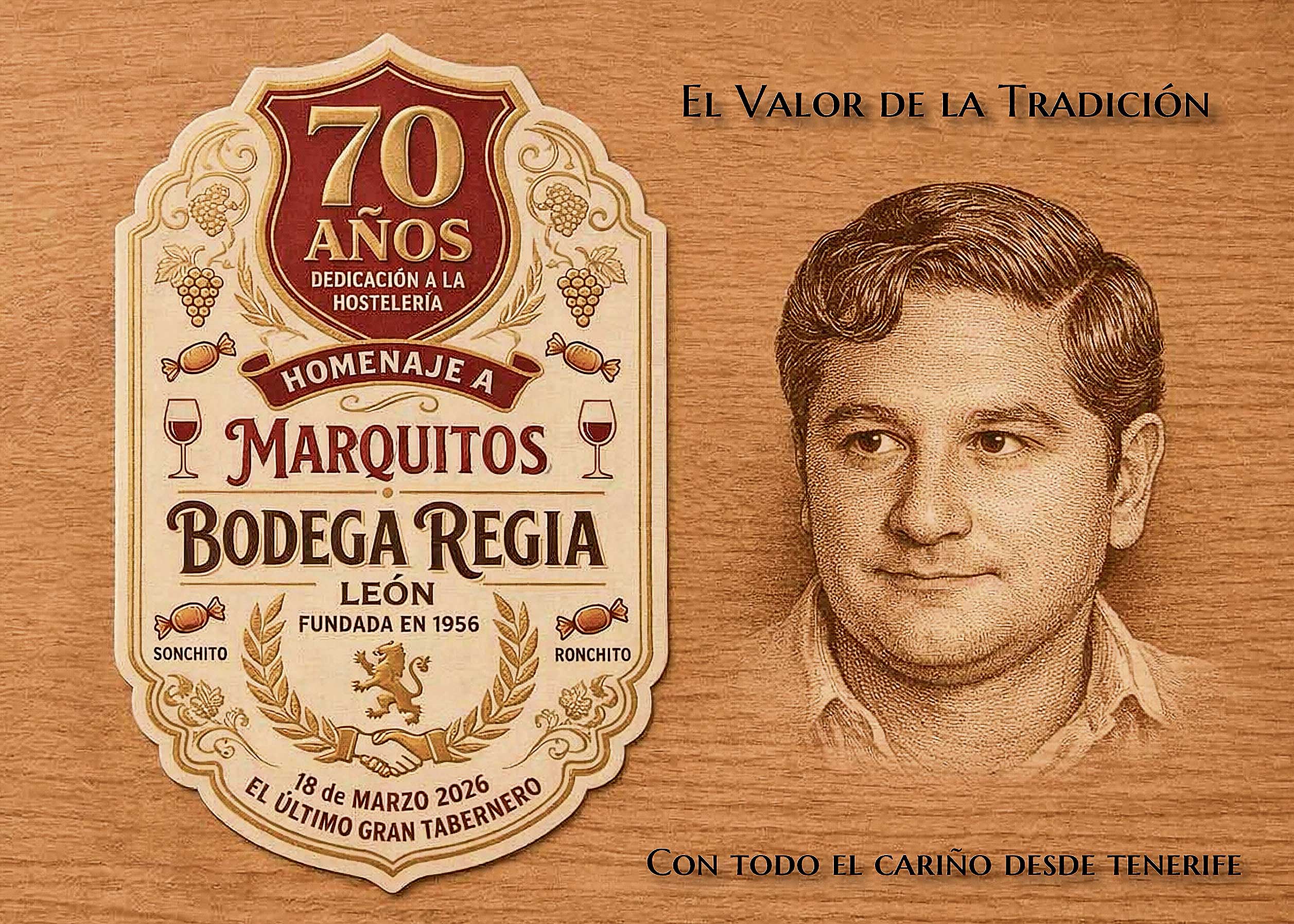 Metopa homenaje a Marquitos y la Bodega Regia en los años 70 Metopa homenaje a Marquitos y la Bodega Regia en los años 70