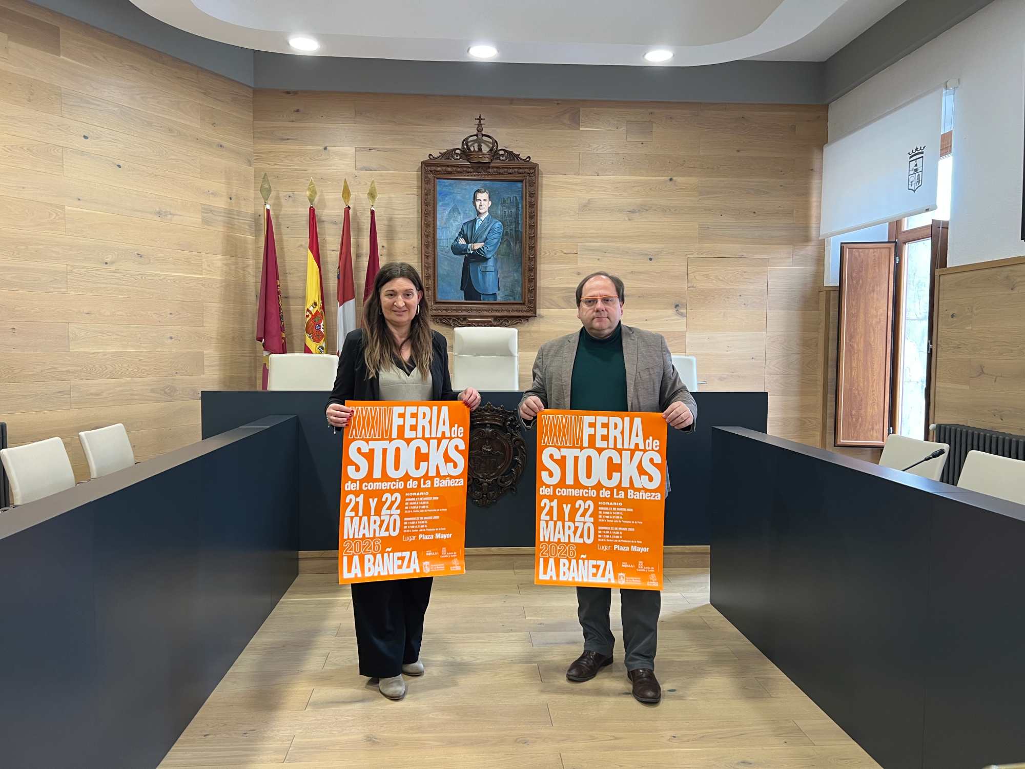 Elena Bailez y Javier Carrera durante la presentación de la feria. | L.N.C.