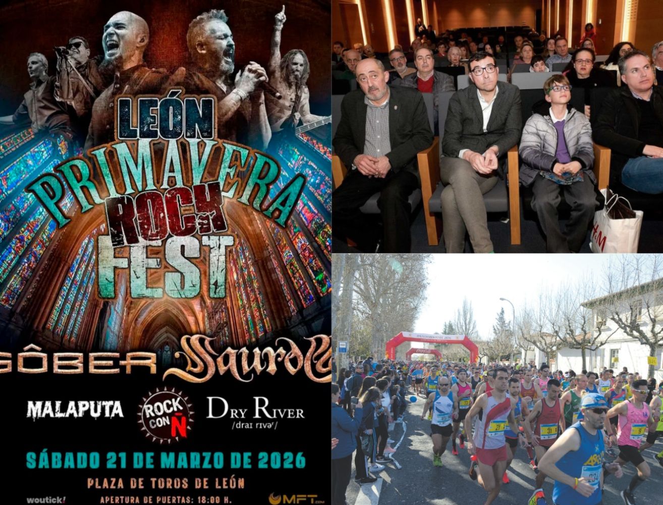 Primavera Rock Fest, el pregón de Semana Santa y la Media Maratón, este fin de semana en León