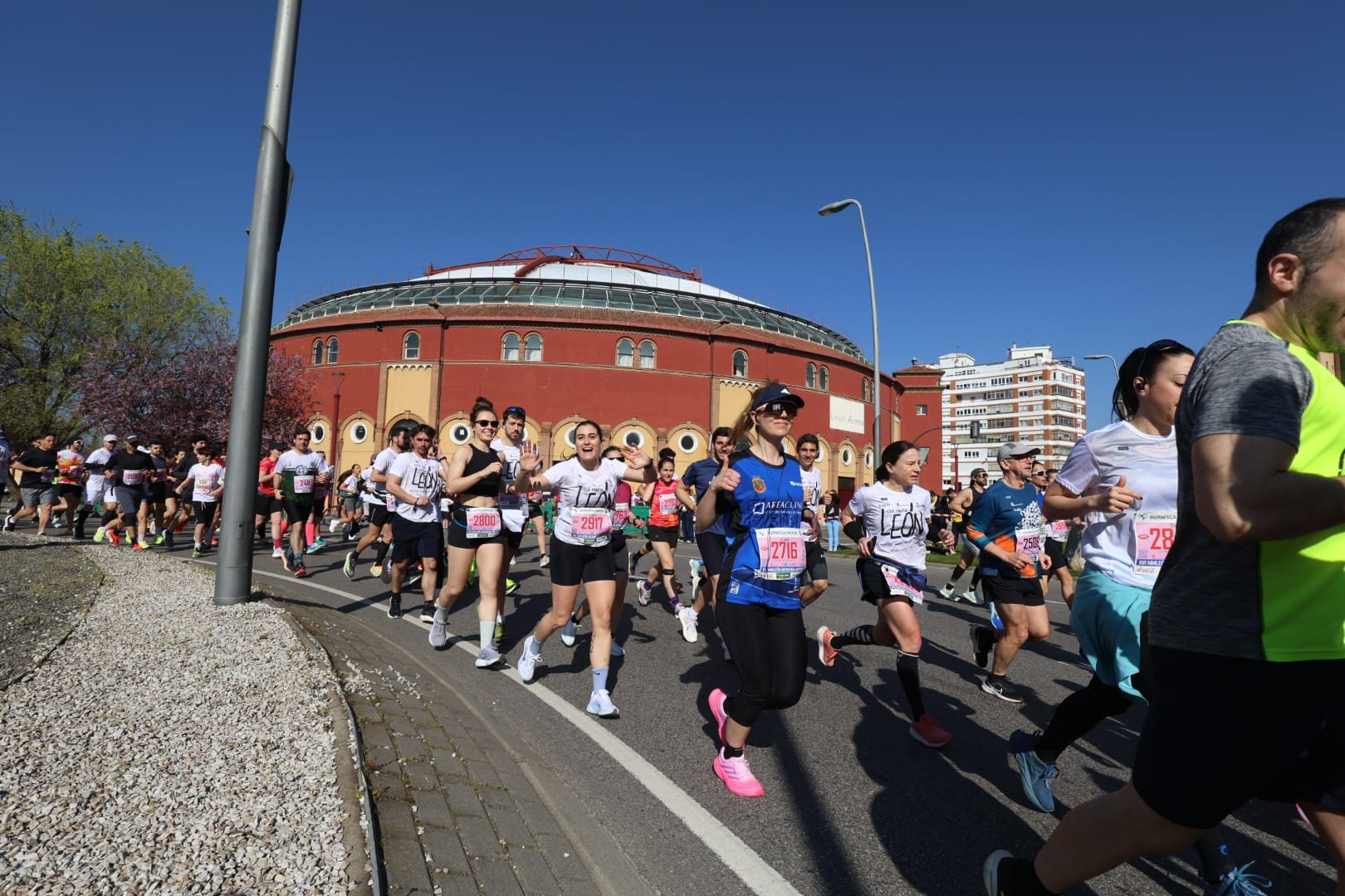 Diferentes momentos de la Media Maratón de León con récord de corredores. FERNANDO OTERO  (16)