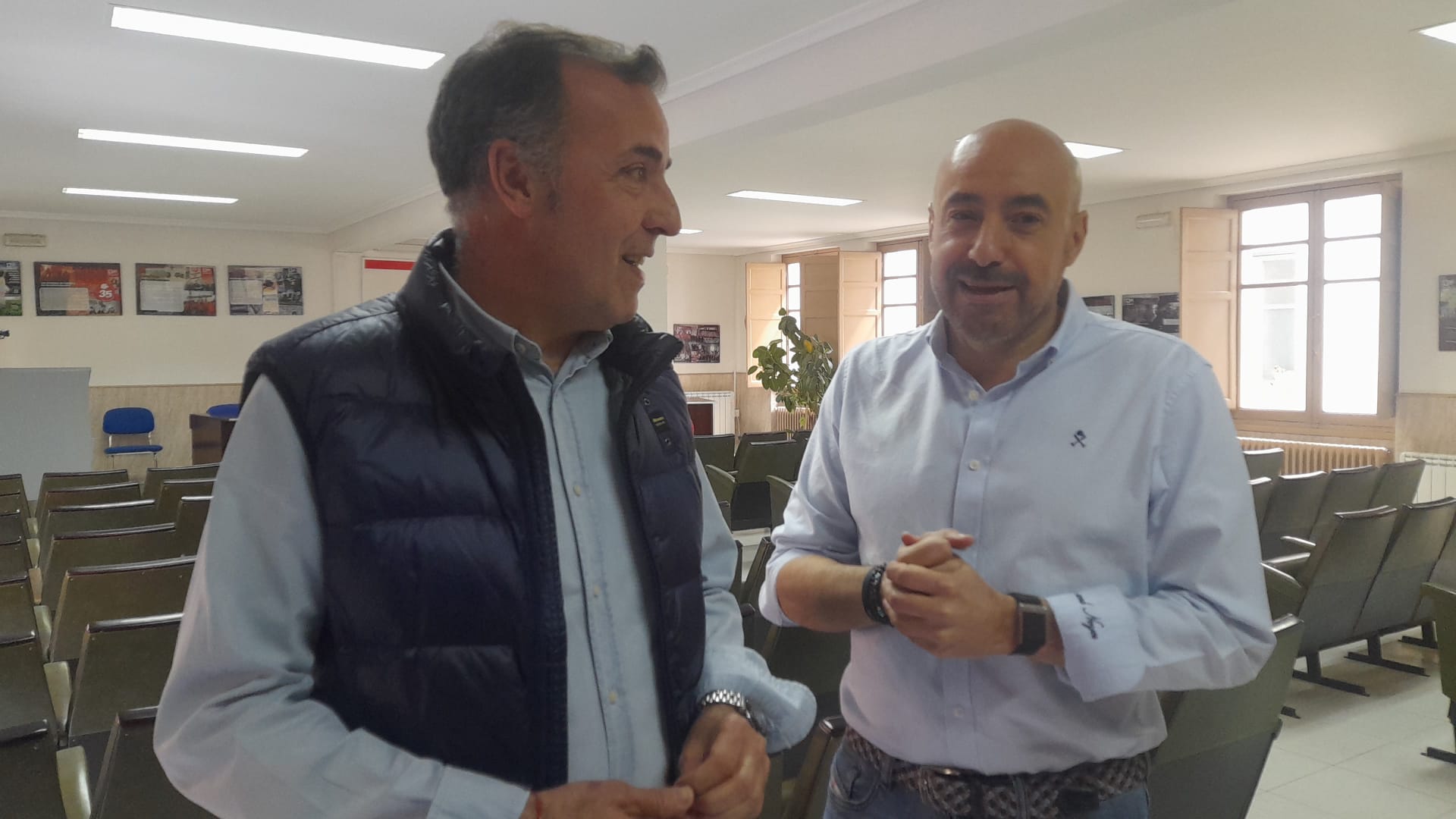 Rodríguez y Lobo antes del comité de UGT Bierzo. | MAR IGLESIAS