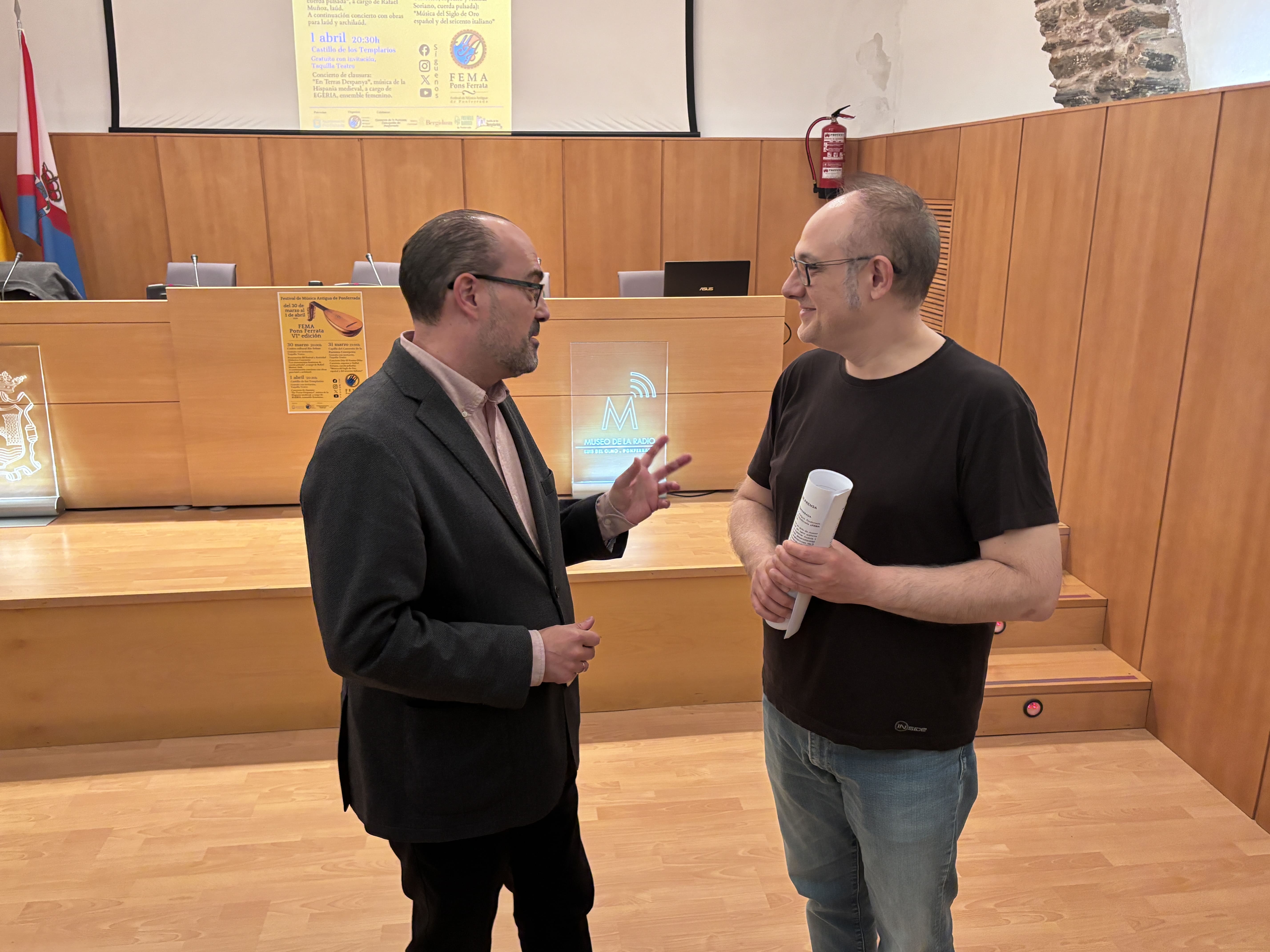 Morala y Alejandre en la presentación del festival. | JAVIER FERNÁNDEZ