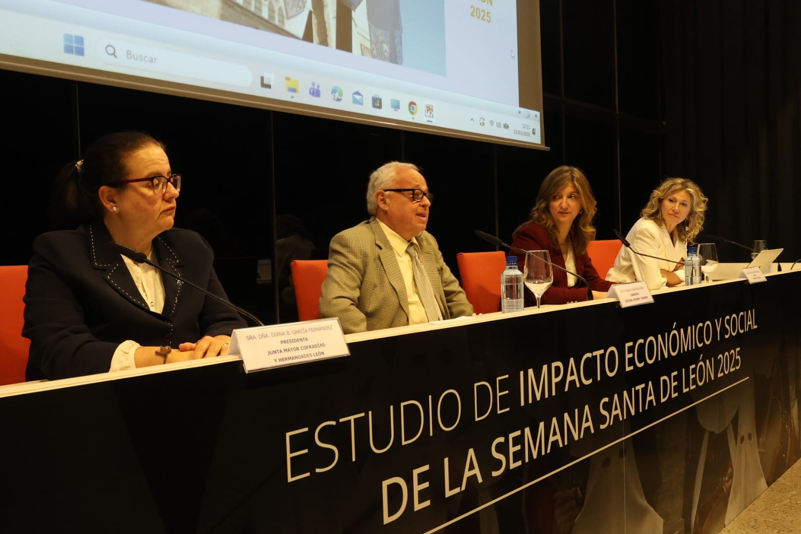 Acto de presentación del estudio del impacto económico de la Semana Santa de León 2025 celebrado en el Musac. | L.N.C.