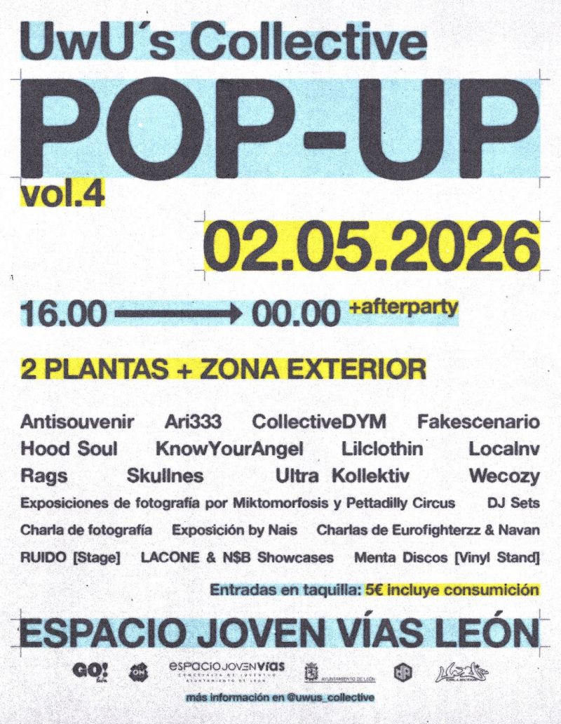 Cartel del evento ‘POP-UP vol.4’ de de UwU’s Collective