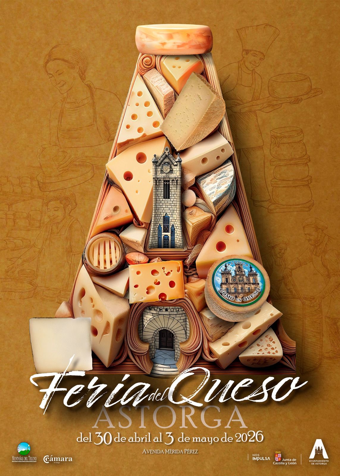 Cartel de la Feria del Queso de Astorga 2026.