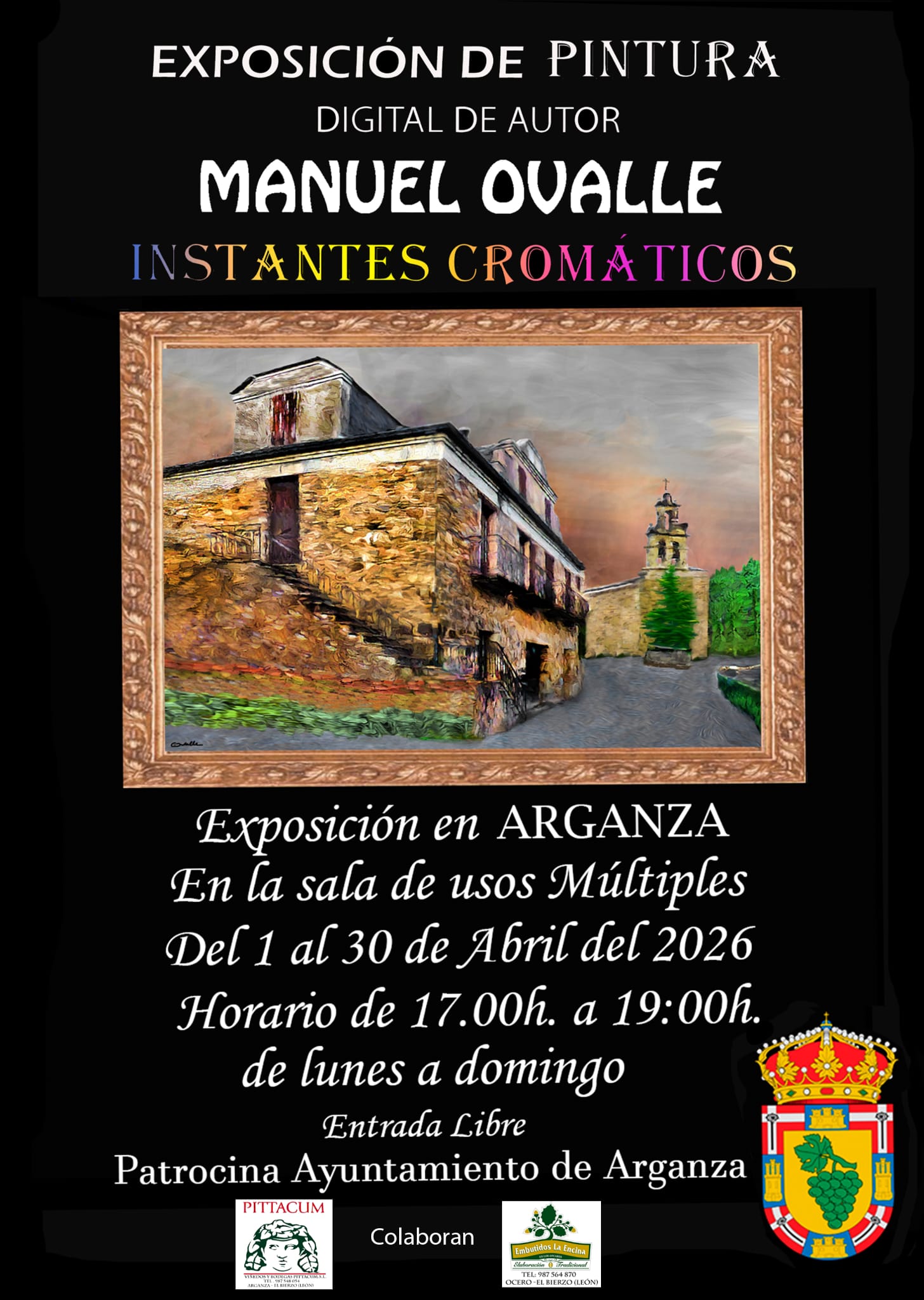 El Ayuntamiento de Arganza inaugurará este miércoles, 1 de abril, una exposición del fotógrafo y artista digital Manuel Ovalle. El Ayuntamiento de Arganza inaugurará este miércoles, 1 de abril, una exposición del fotógrafo y artista digital Manuel Ovalle.
