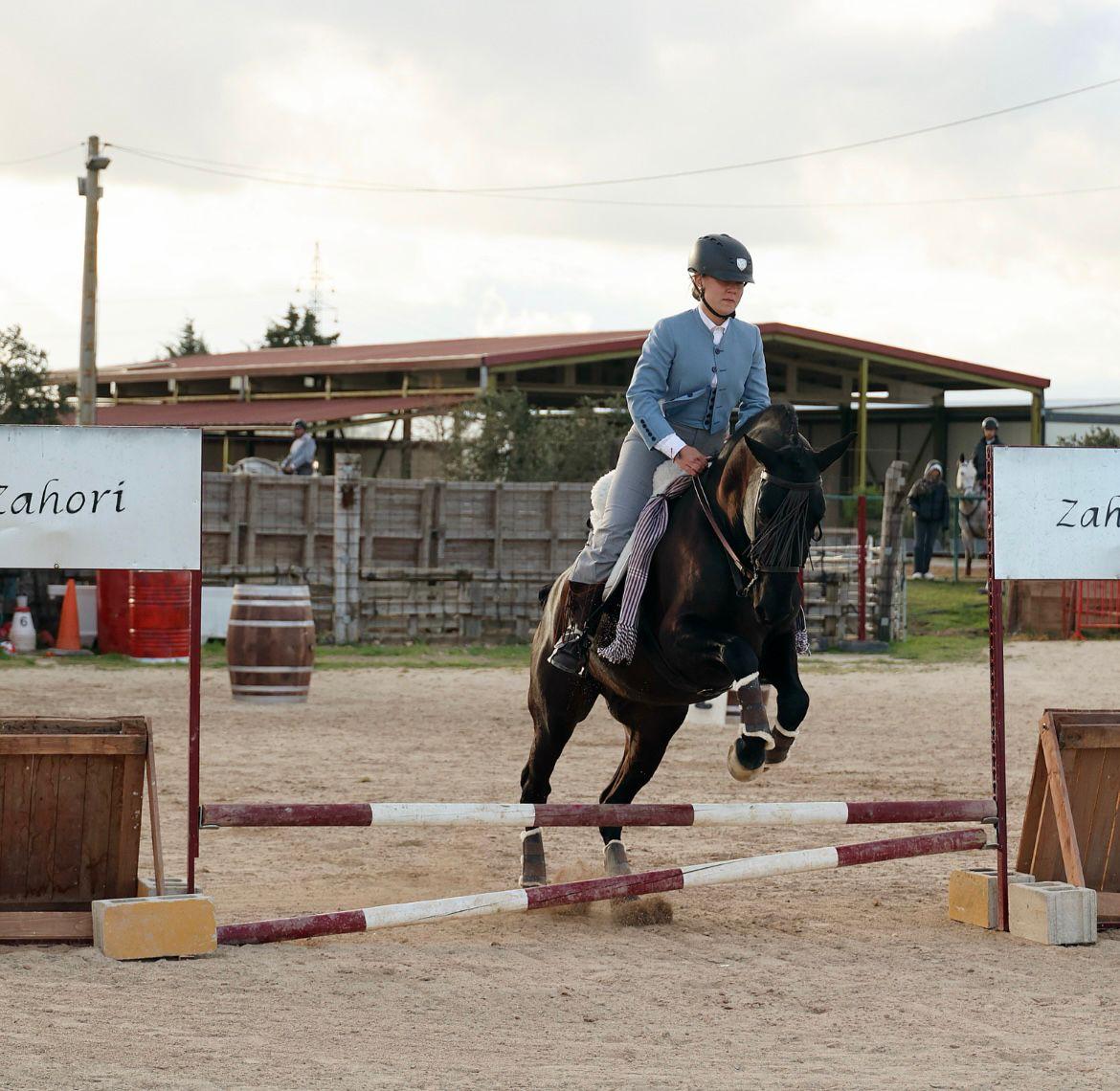 Uno de los momentos del Nacional de Navarra donde la leonesa Daniela Alonso y su caballo, ApoloCXLIX, lograron la medalla de oro.