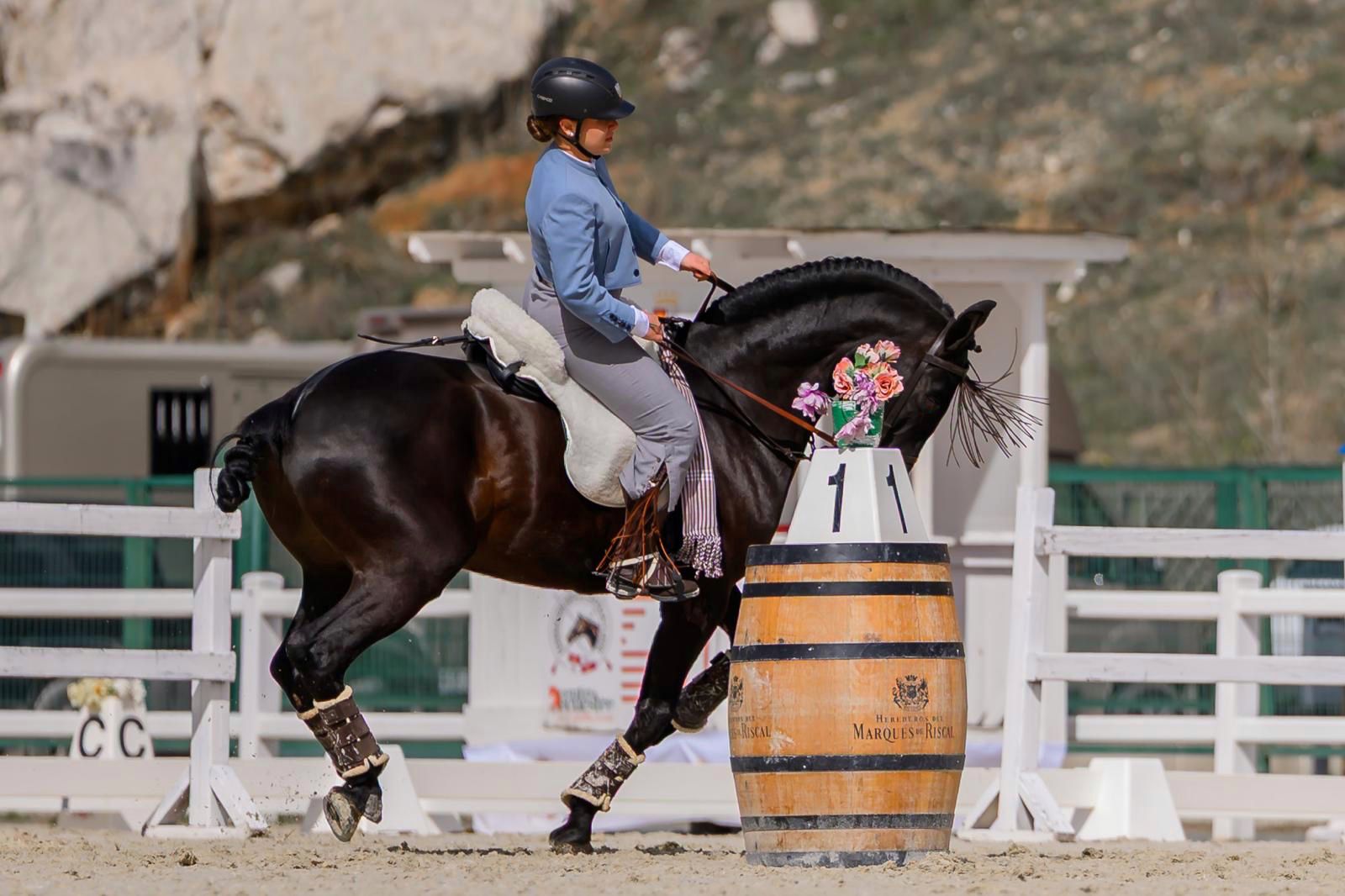 Daniela Alonso y su inseparable Apolo CXLIX, se llevaron el oro en el IV concurso nacional de equitación de trabaja de Navarra. @HERIVAR.FOTOGRAFÍA y @LEYRETAURINA Daniela Alonso y su inseparable Apolo CXLIX, se llevaron el oro en el IV concurso nacional de equitación de trabaja de Navarra. @HERIVAR.FOTOGRAFÍA y @LEYRETAURINA