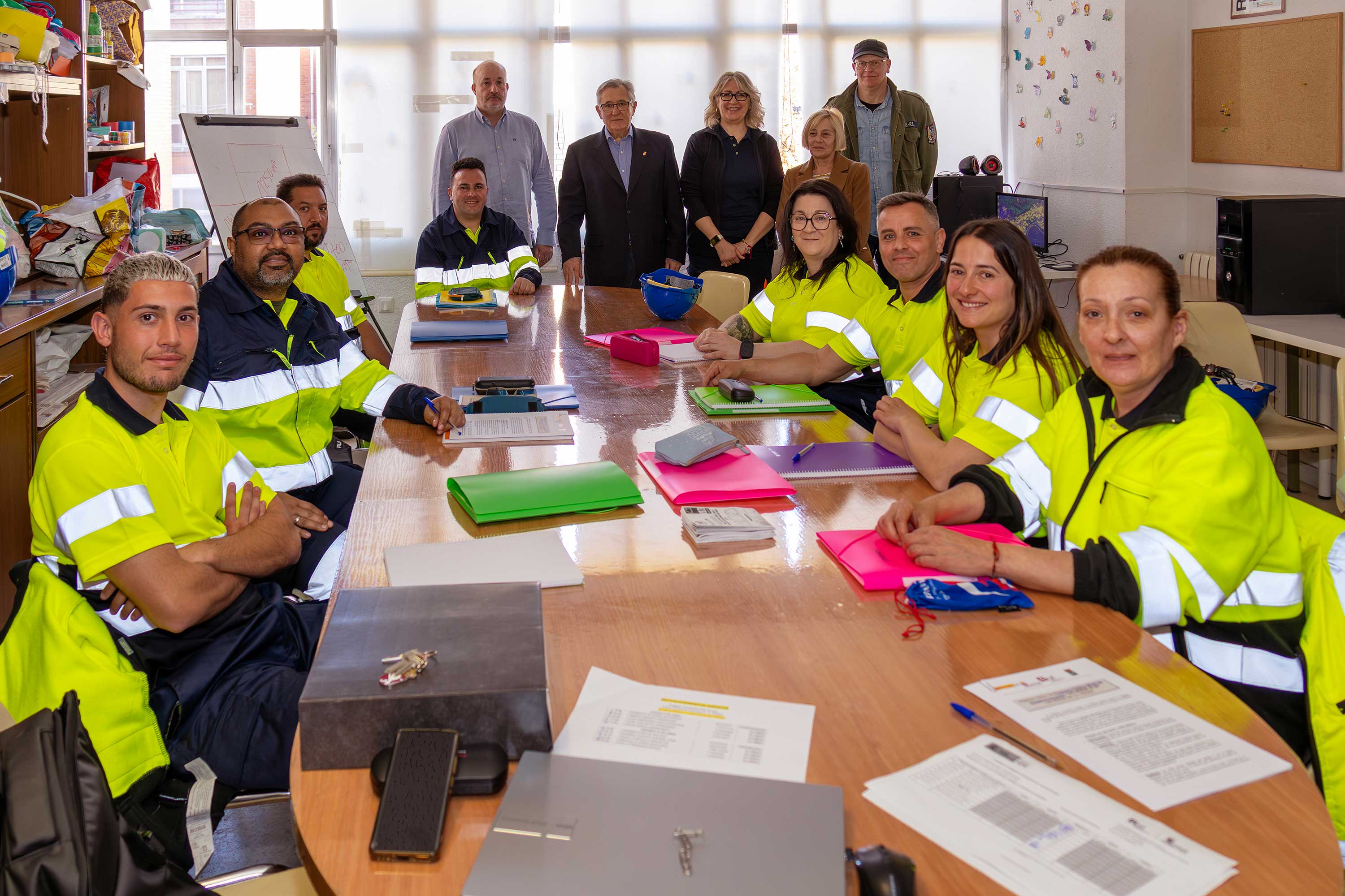 Foto de los participantes del Programa Mixto de Empleo y Formación de Valverde de la Virgen financiado por la Junta. |L.N.C.