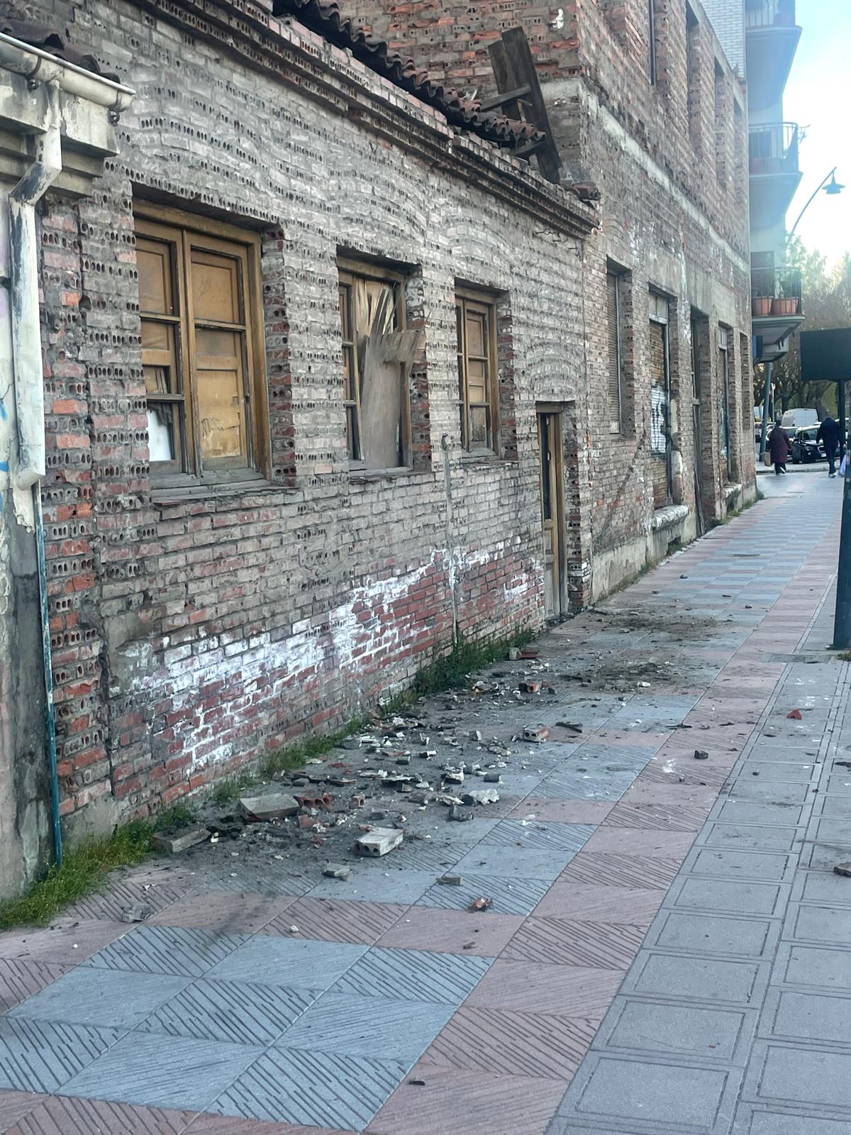 Caída de cascotes el pasado Viernes Santo