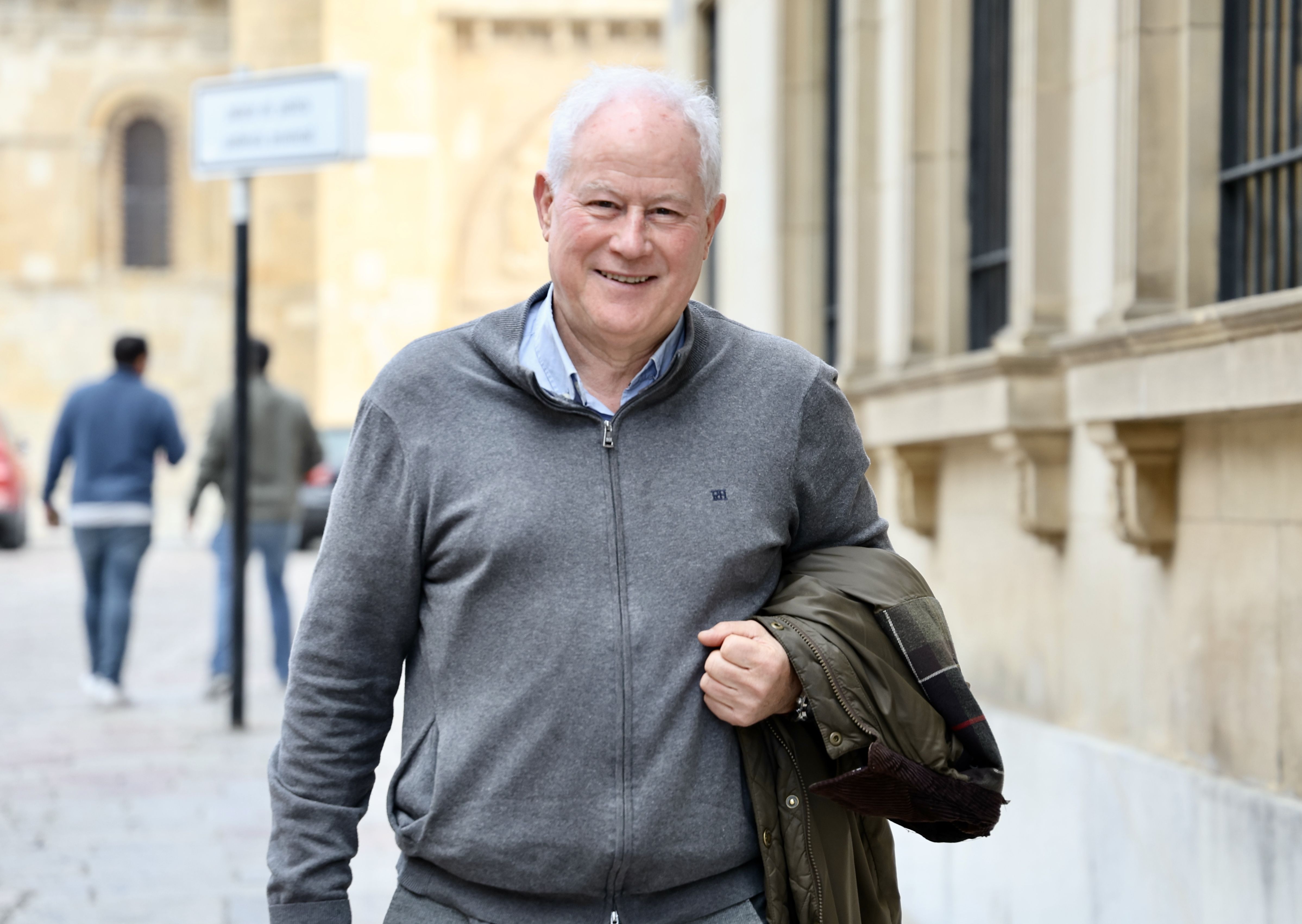 El acusado, Demetrio Alfonso Canedo, a su llegada a la Audiencia Provincial de León. | CARLOS S. CAMPILLO (ICAL)