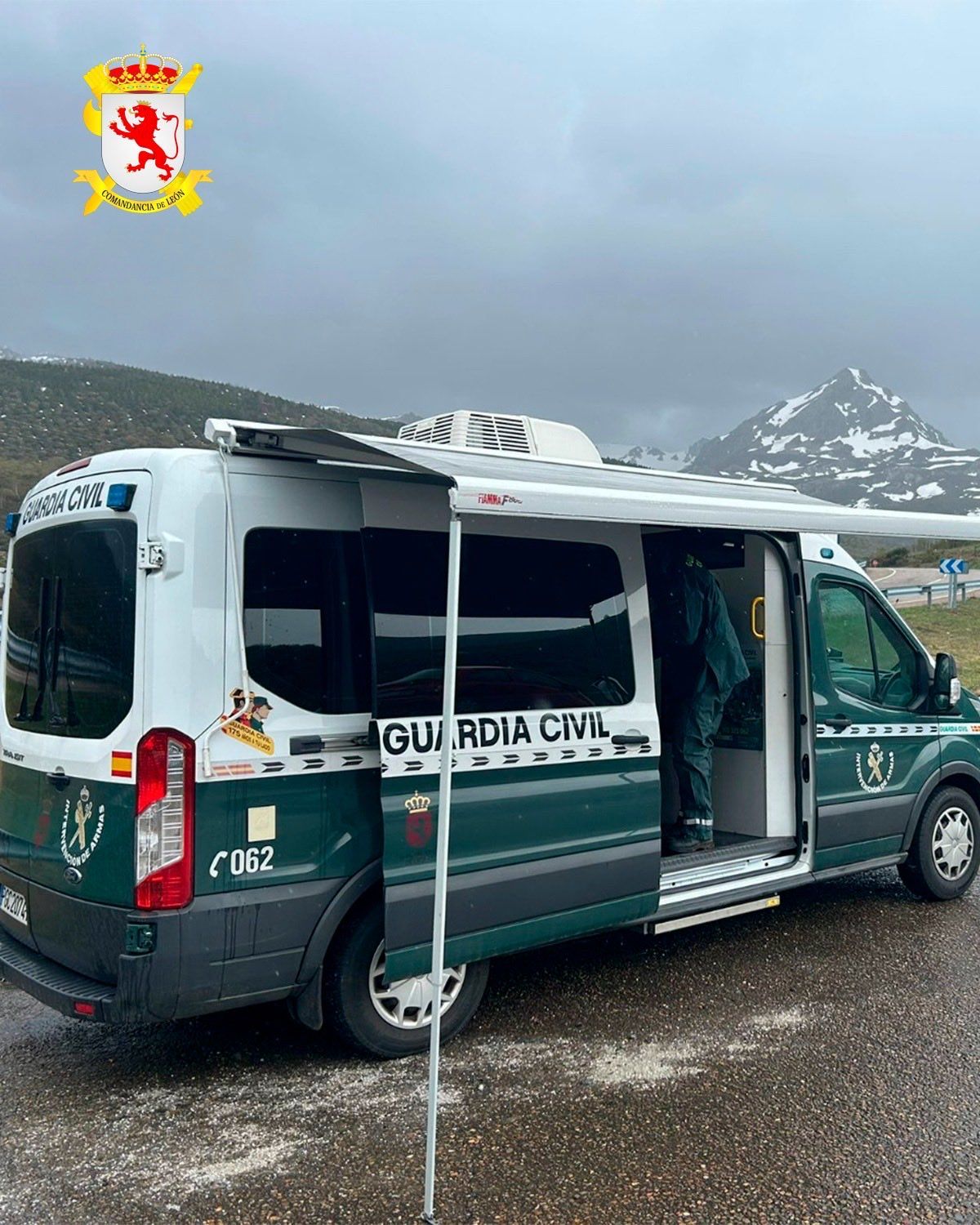 Puesto de Mando de la Guardia Civil en la búsqueda