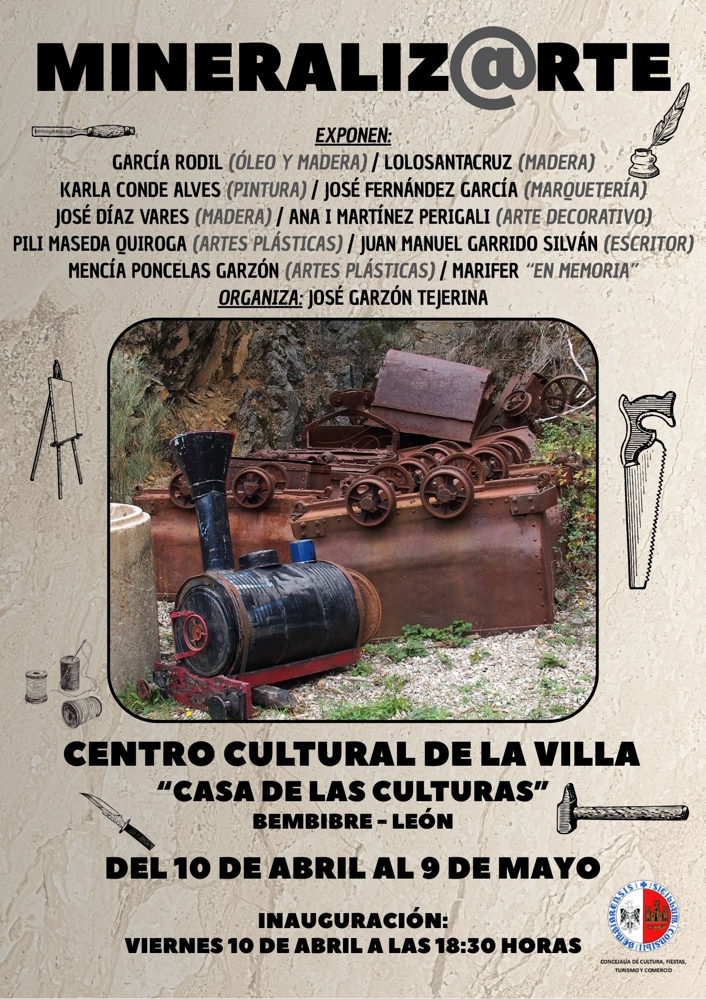 Cartel de la exposición en Bembibre.