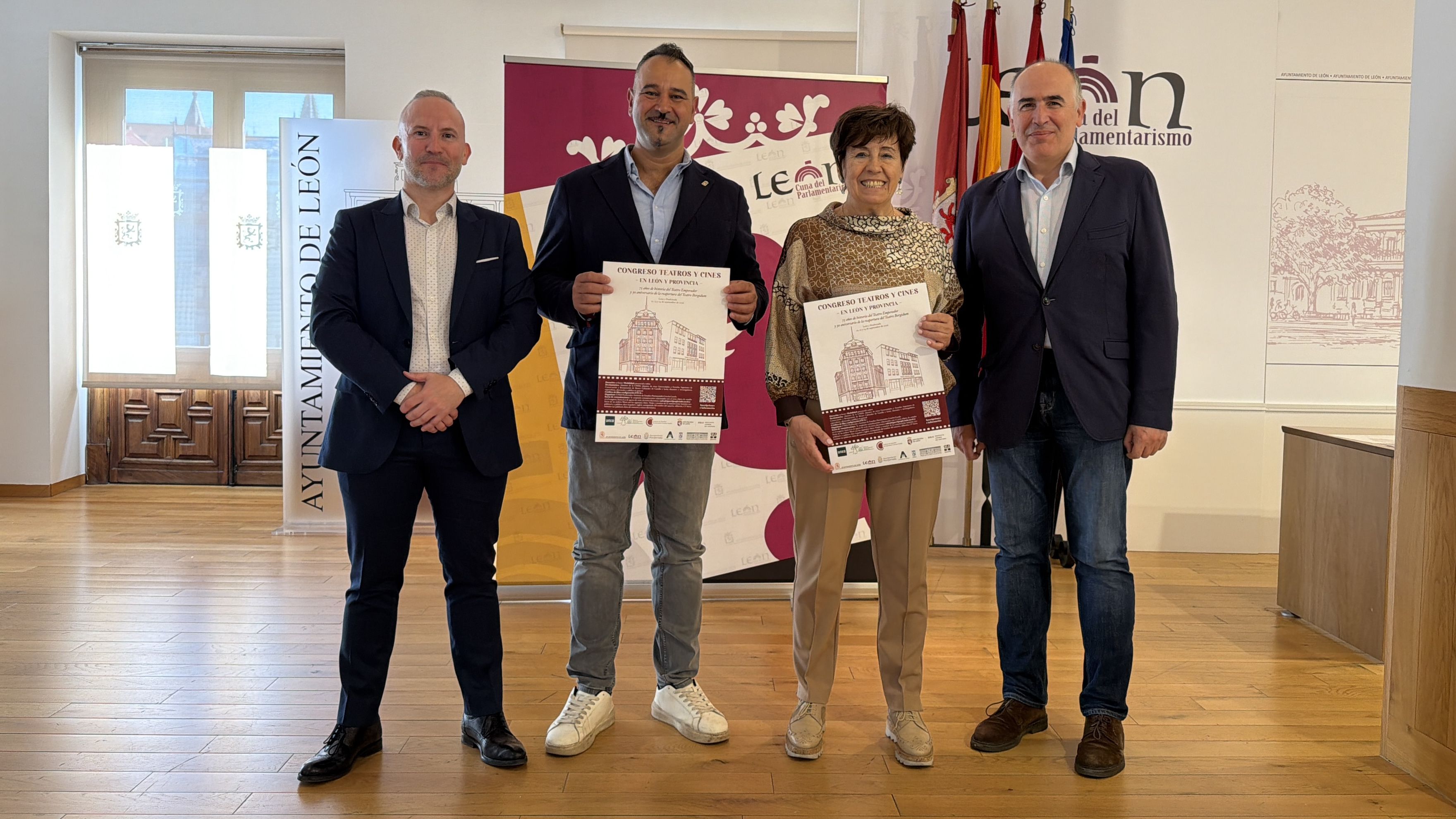 Un instante de la presentación del Congreso de Teatros y Cines de León. | L.N.C.