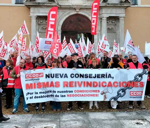 CCOO volverá a organizar concentraciones la próxima semana. | L.N.C.