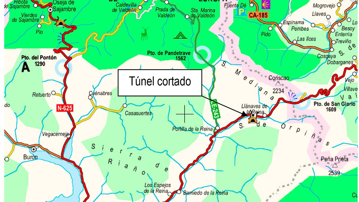 Mapa ilustrativo de la ubicación del corte por la reparación. | L.N.C.