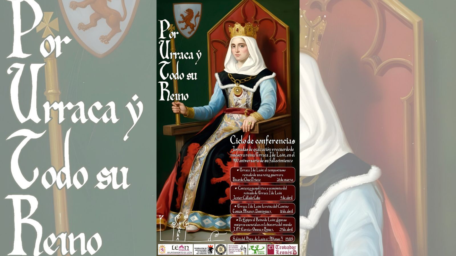 El cartel de la conferencia sobre Urraca I de León.