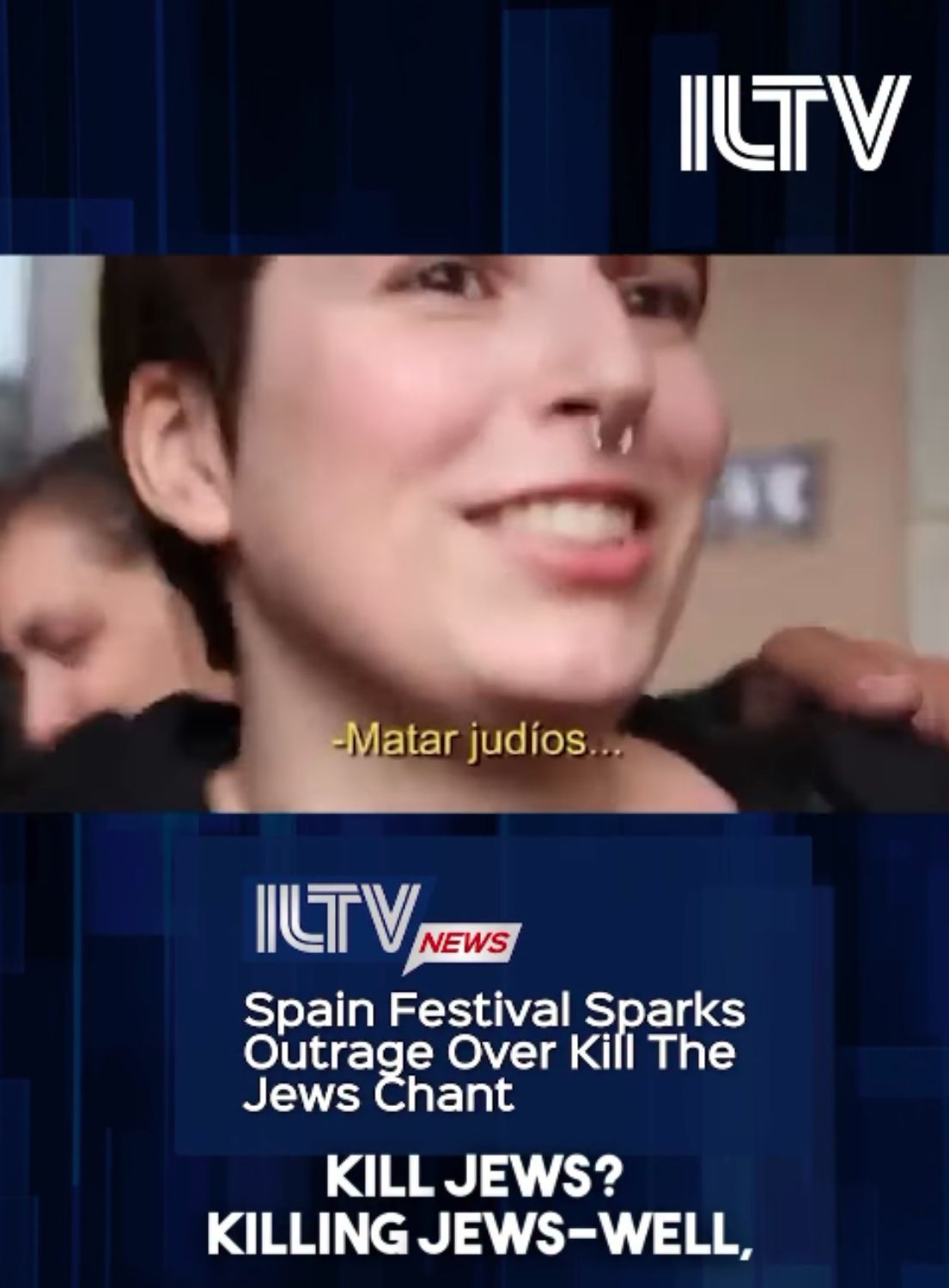 Captura de pantalla del vídeo difundido por ILTV Israel News sobre la tradición leonesa de “matar judíos”