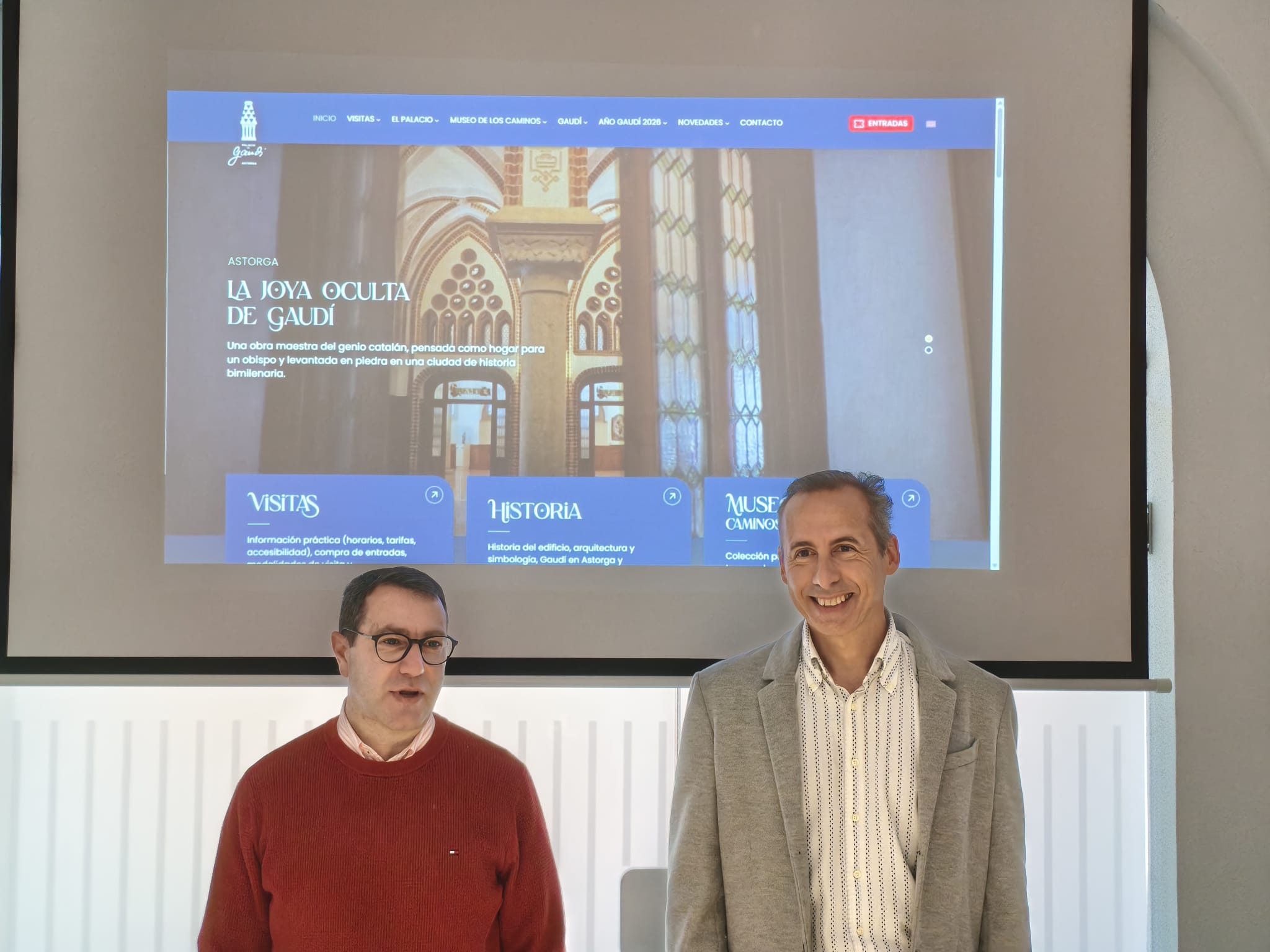 Víctor Murias y Rubén Rubio Meana durante la presentación de la nueva web. | L.N.C.
