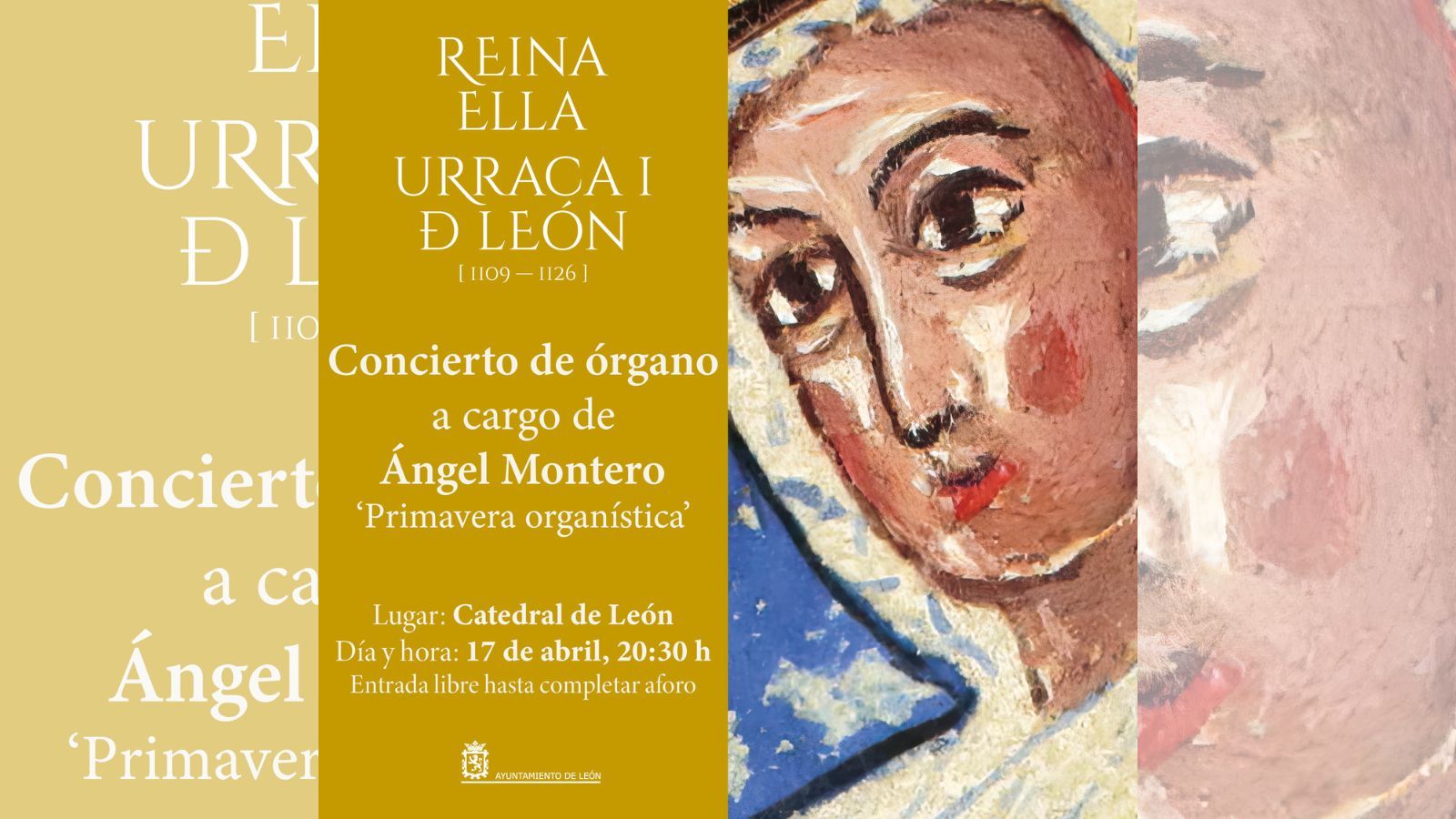 El cartel del evento de este viernes en la Catedral de León. El cartel del evento de este viernes en la Catedral de León.