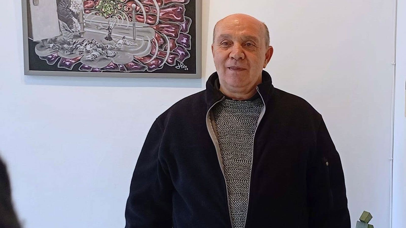 Joaquín de Póo durante la inauguración de la muestra. | GELINES HIDALGO