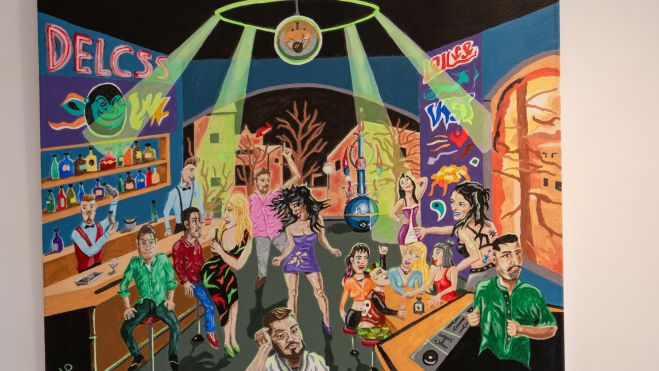 La obra ‘Discoteca Bosco’ de Joaquín de Póo.CEDIDA POR LA GALERÍA