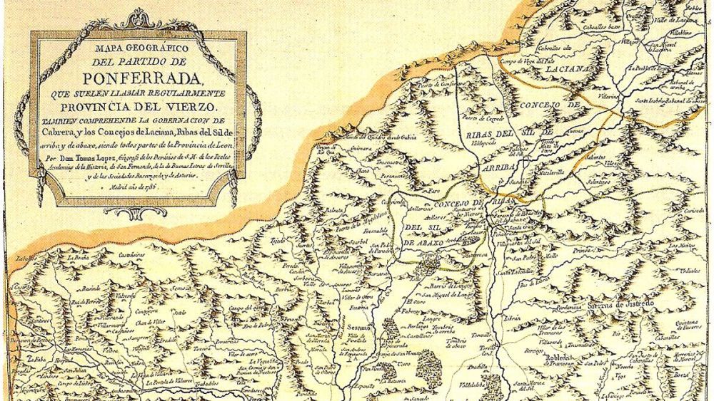 Mapa de la provincia del Vierzo.