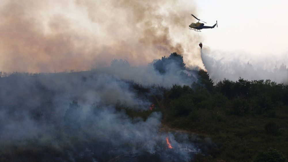 Imagen de archivo de un incendio reciente en El Bierzo. | César Hornija (ICAL)