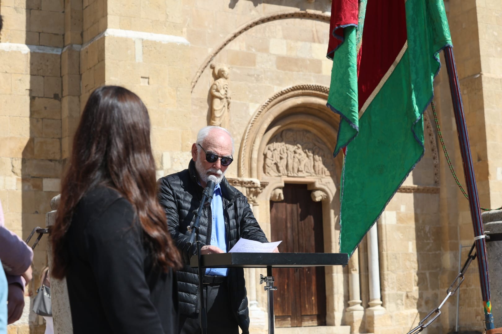 Juan Pedro Aparicio, en la décima lectura de los Decreta en León. | FERNANDO OTERO