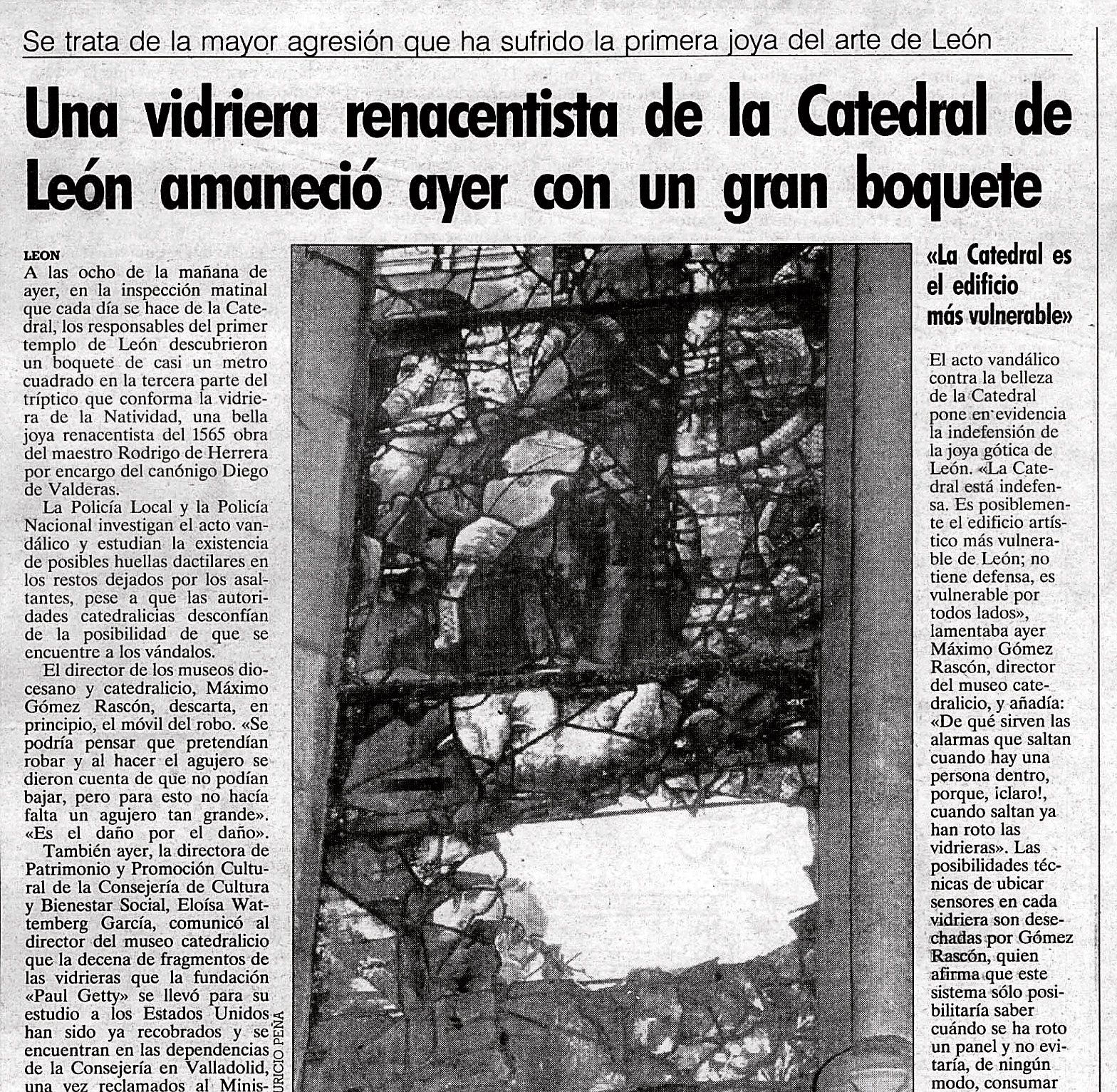 Se abrió un debate sobre la seguridad del templo después de aquel ‘atentado’ detrás del que estaba el llamado «loco de la vidriera». | LA CRÓNICA. FOTO DE MAURICIO PEÑA