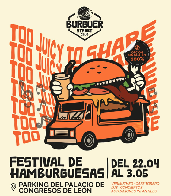 El festival gastronómico 'Burger Street Club' aterriza en León.