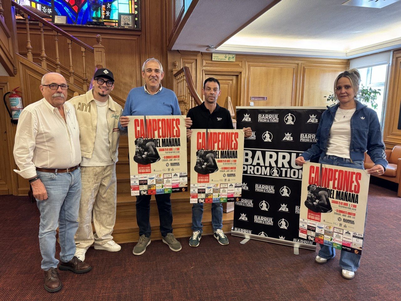 Presentación de la velada de boxeo en el Ayuntamiento de León. L.N.C.