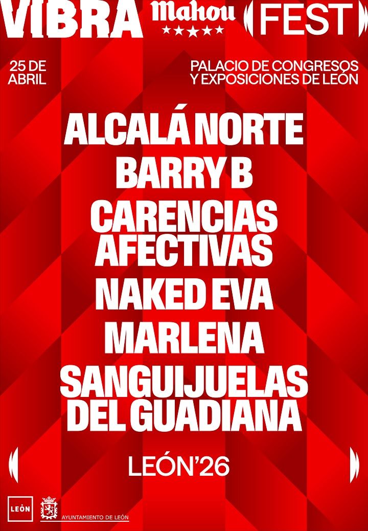 El cartel del Vibra Mahou Fest León 2026.